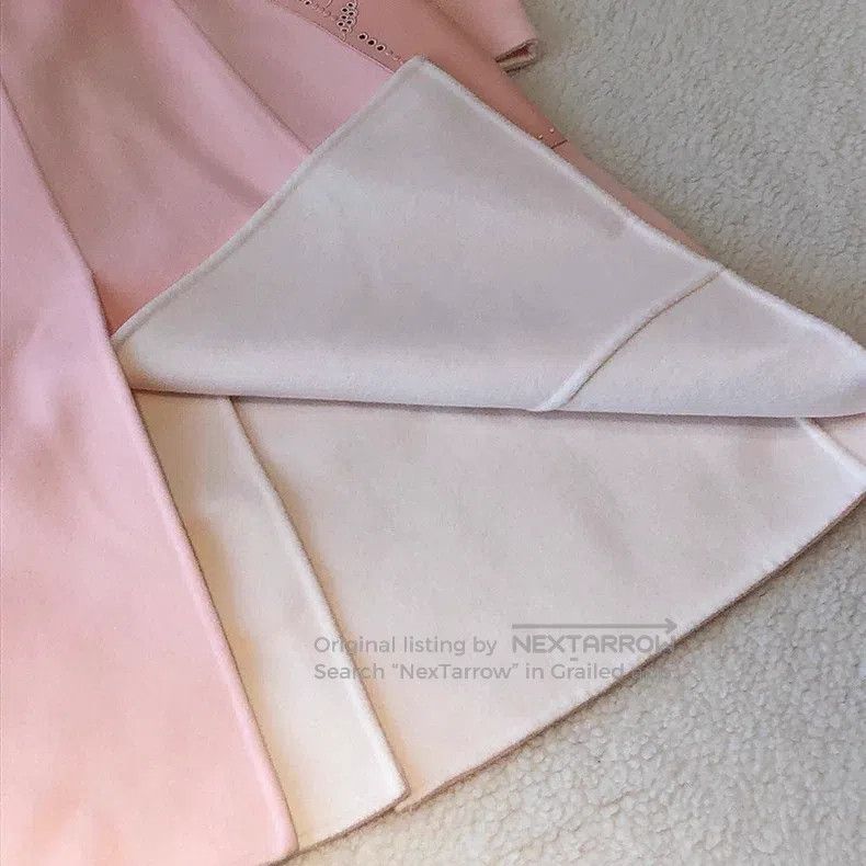 Fendi Fendi Pink wool coat, double-sided wool, leather carved po Size 4XL / US 24-26 - 5 Thumbnail