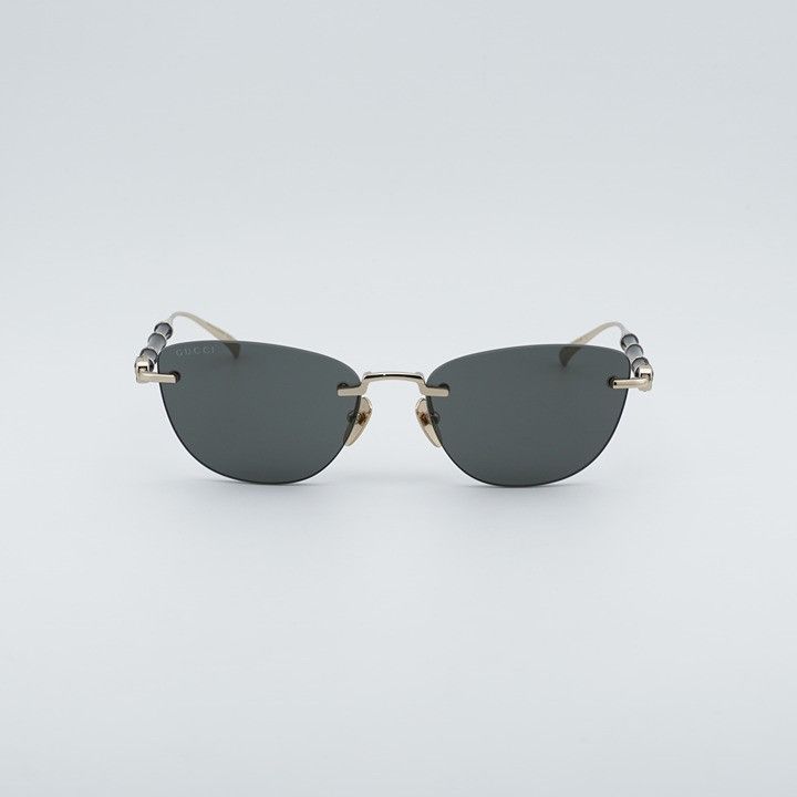 Gucci Gucci GG2063S 002 Sunglasses Shiny Endura Gold Cat Eye Frame Size ONE SIZE - 2 Thumbnail