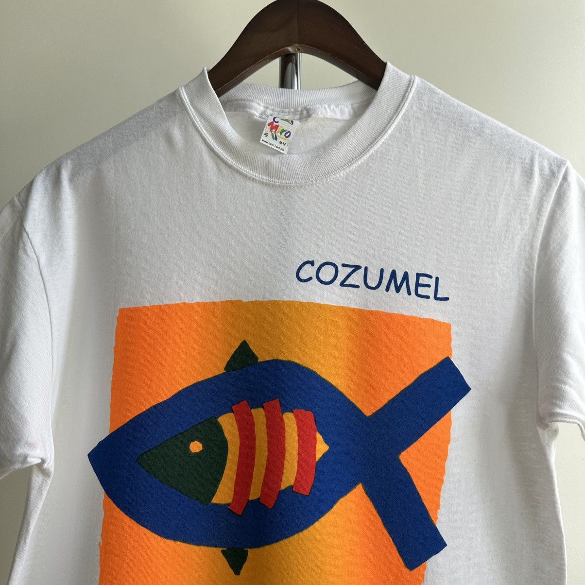 Vintage Vintage 90s Cozumel Mexico Abstract Fish Art Tee Size US M / EU 48-50 / 2 - 2 Thumbnail