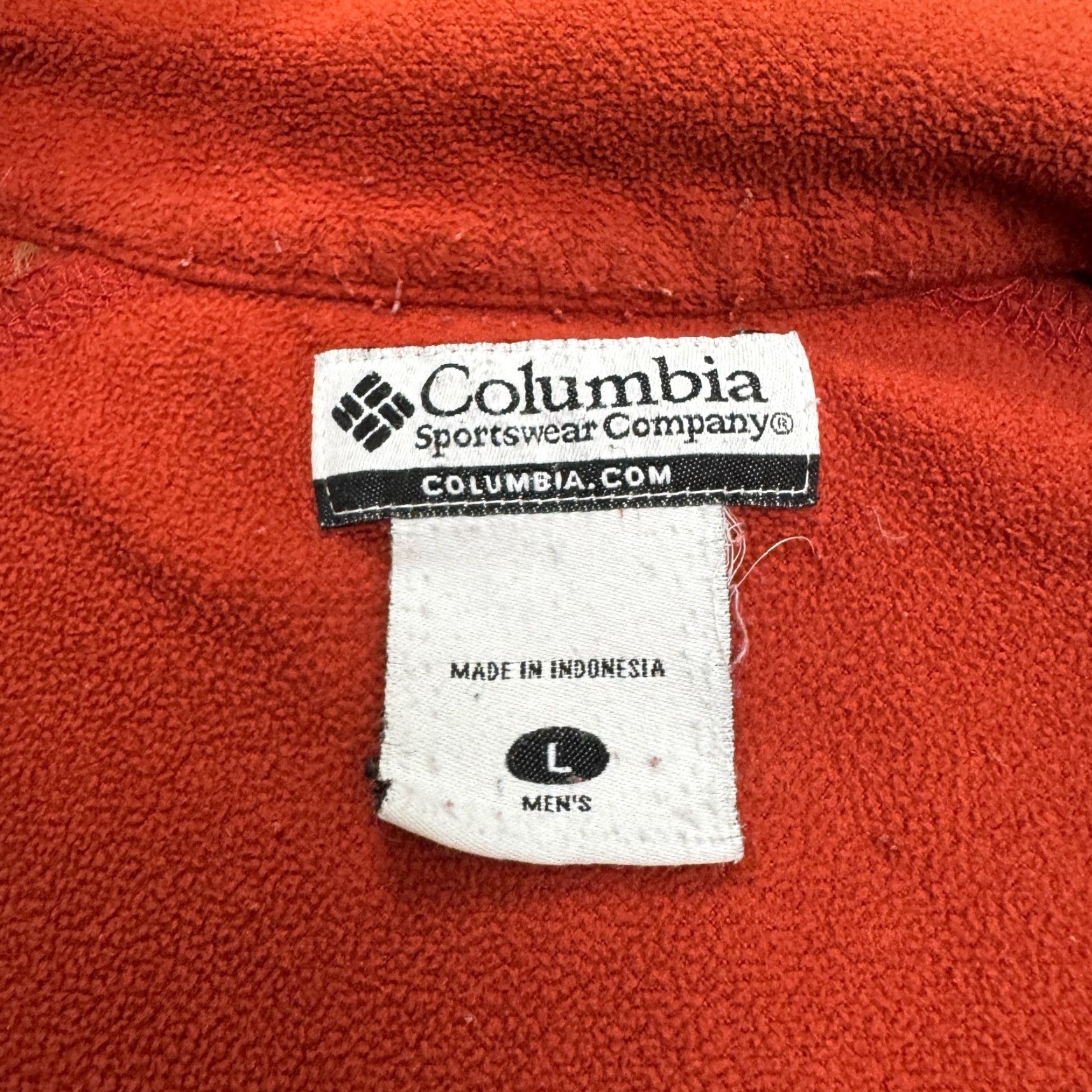 Vintage Columbia Jacket Mens Large Orange Outdoor Y2K 1/4 Zip Fleece Pullover Sweatshirt Size L / US 10 / IT 46 - 6 Thumbnail