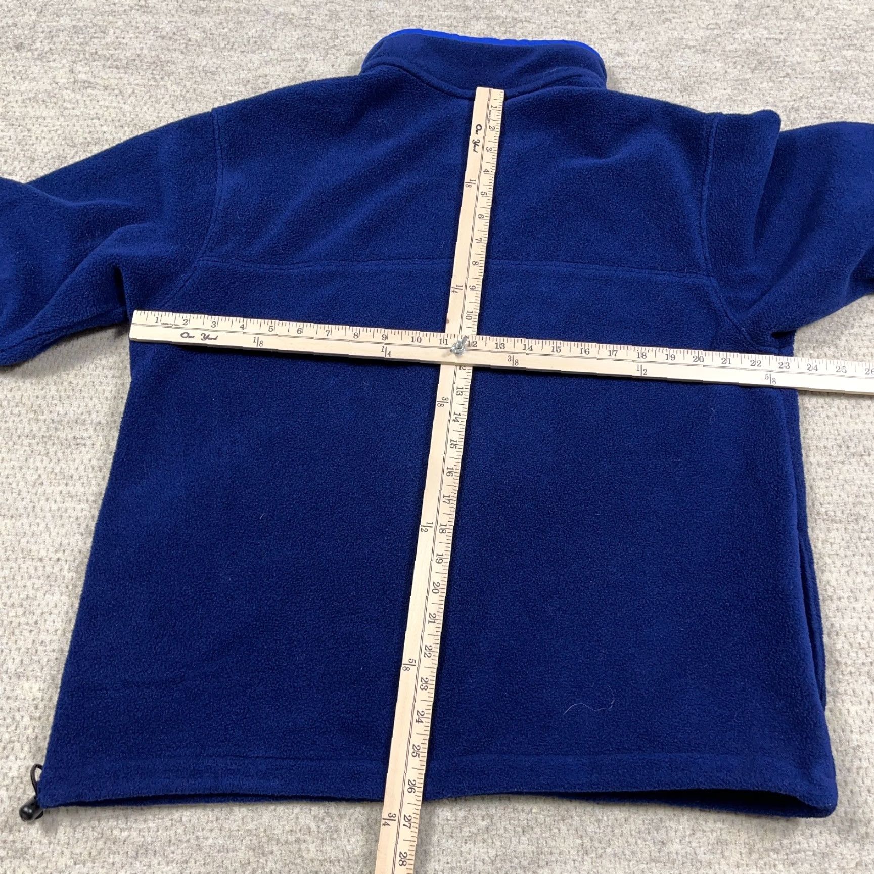 Vintage VINTAGE L.L.Bean Sweater Shirt Men Large Navy Blue Fleece Pullover Snap T 90s Adult Size US L / EU 52-54 / 3 - 7 Thumbnail