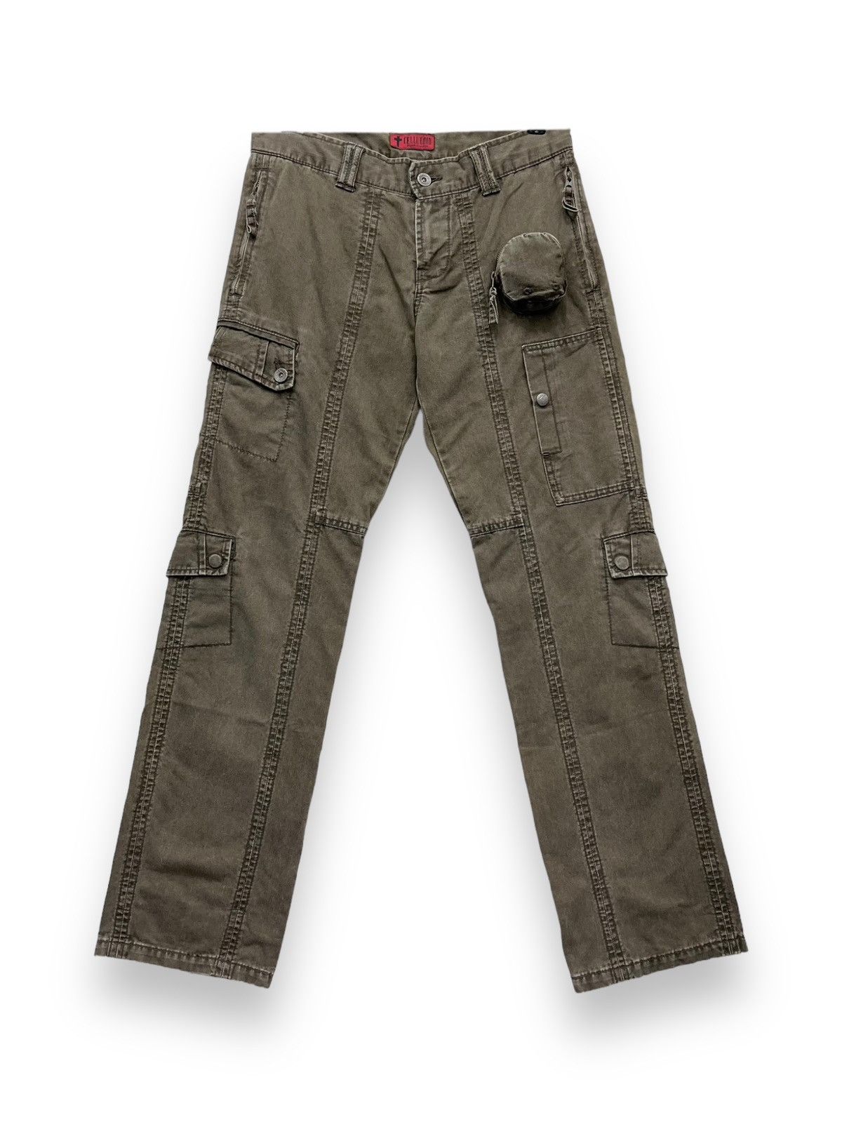 Designer 💥RARE🔥CELULLOID Designer Multipocket Tactical Cargo Pants Size US 29 - 2 Thumbnail