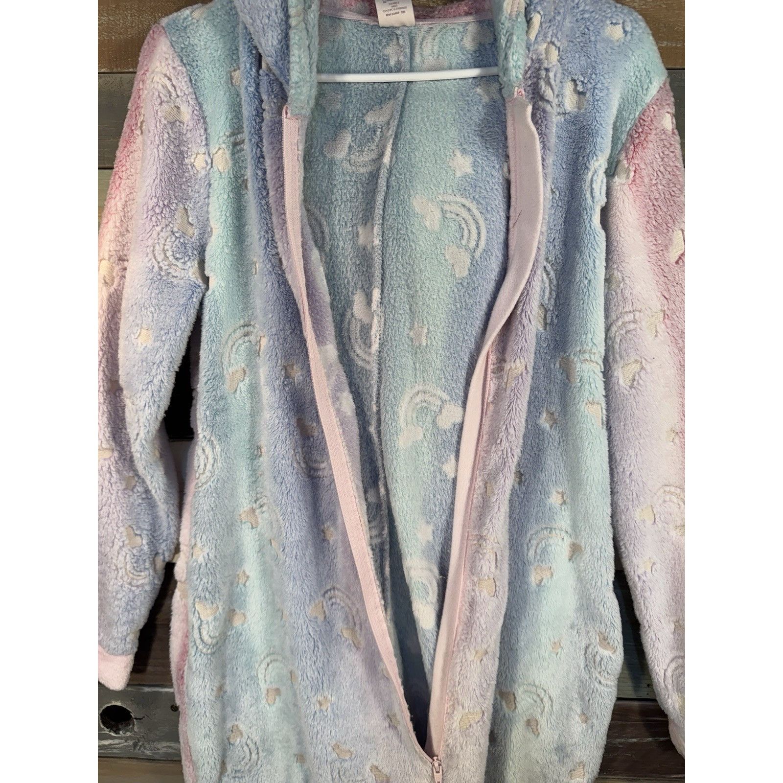 Other SECRET TREASURES Unicorn Rainbow Sleepwear Fleece One Piece Size ONE SIZE - 4 Thumbnail