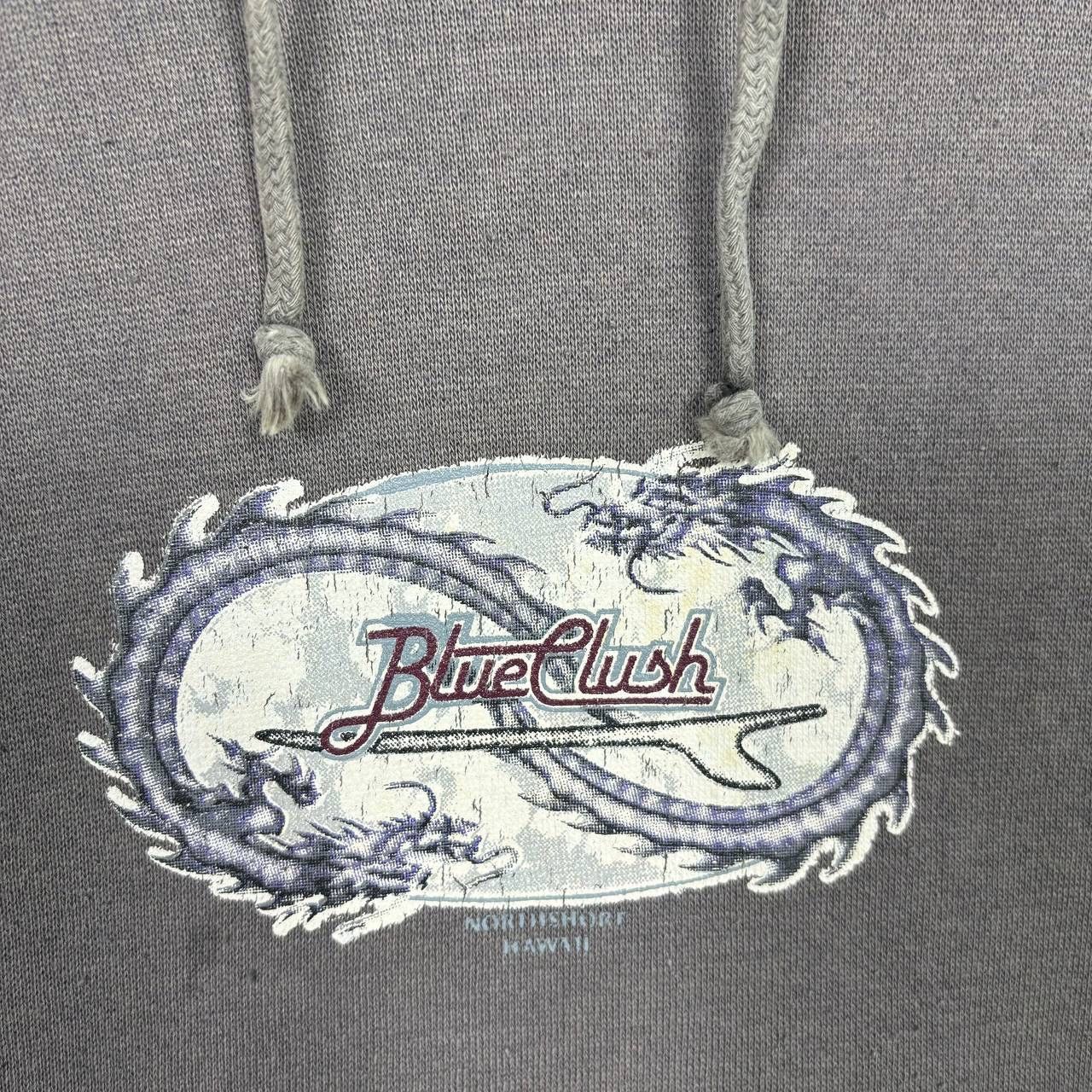 Japanese Brand Vintage Y2K Grass Hither Blue Crush Dragon Graphic Hoodie Size US L / EU 52-54 / 3 - 7 Thumbnail