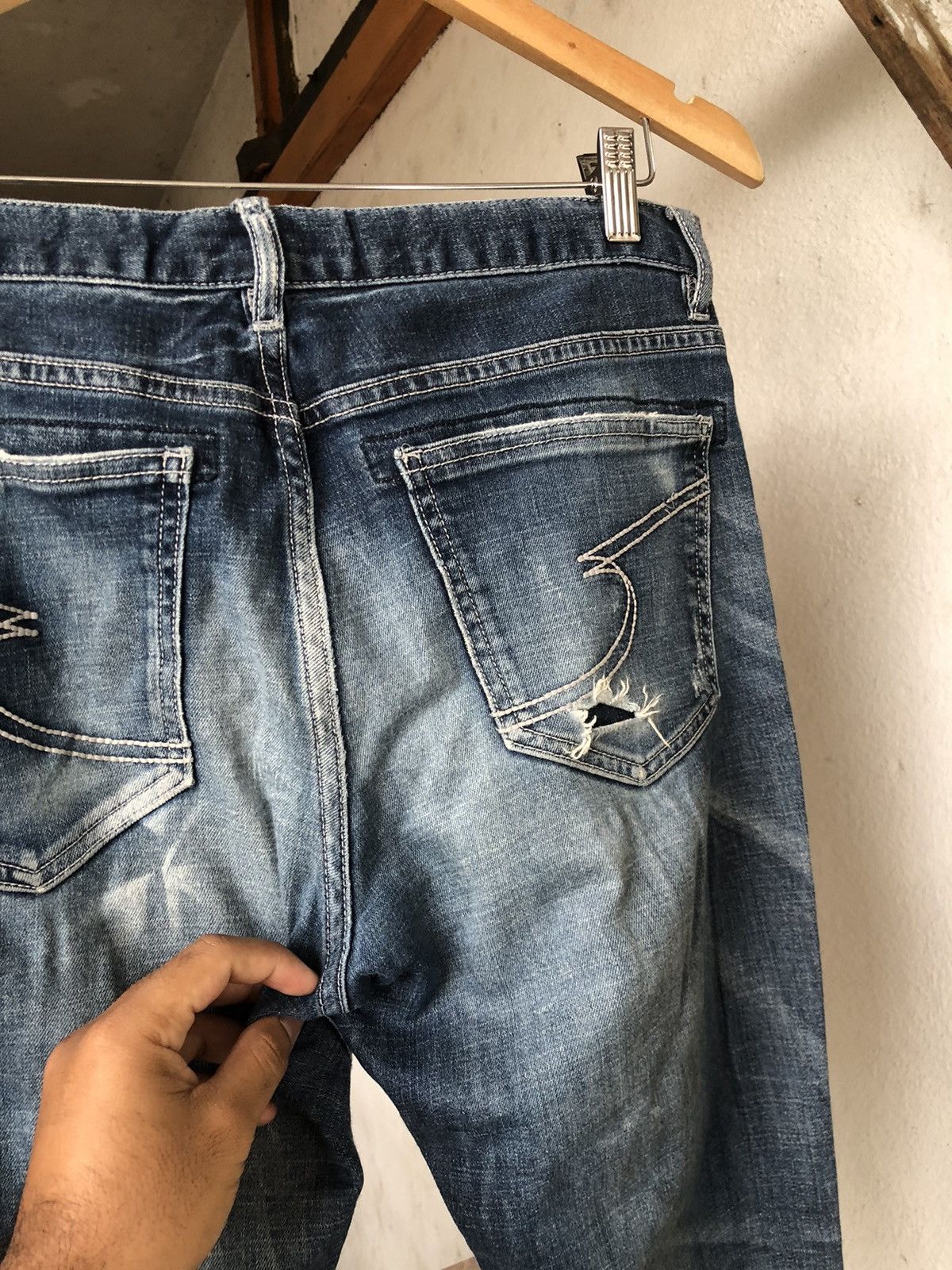 If Six Was Nine Semantic Design Flare Distressed Jeans Like Balmain Size US 30 / EU 46 - 14 Thumbnail
