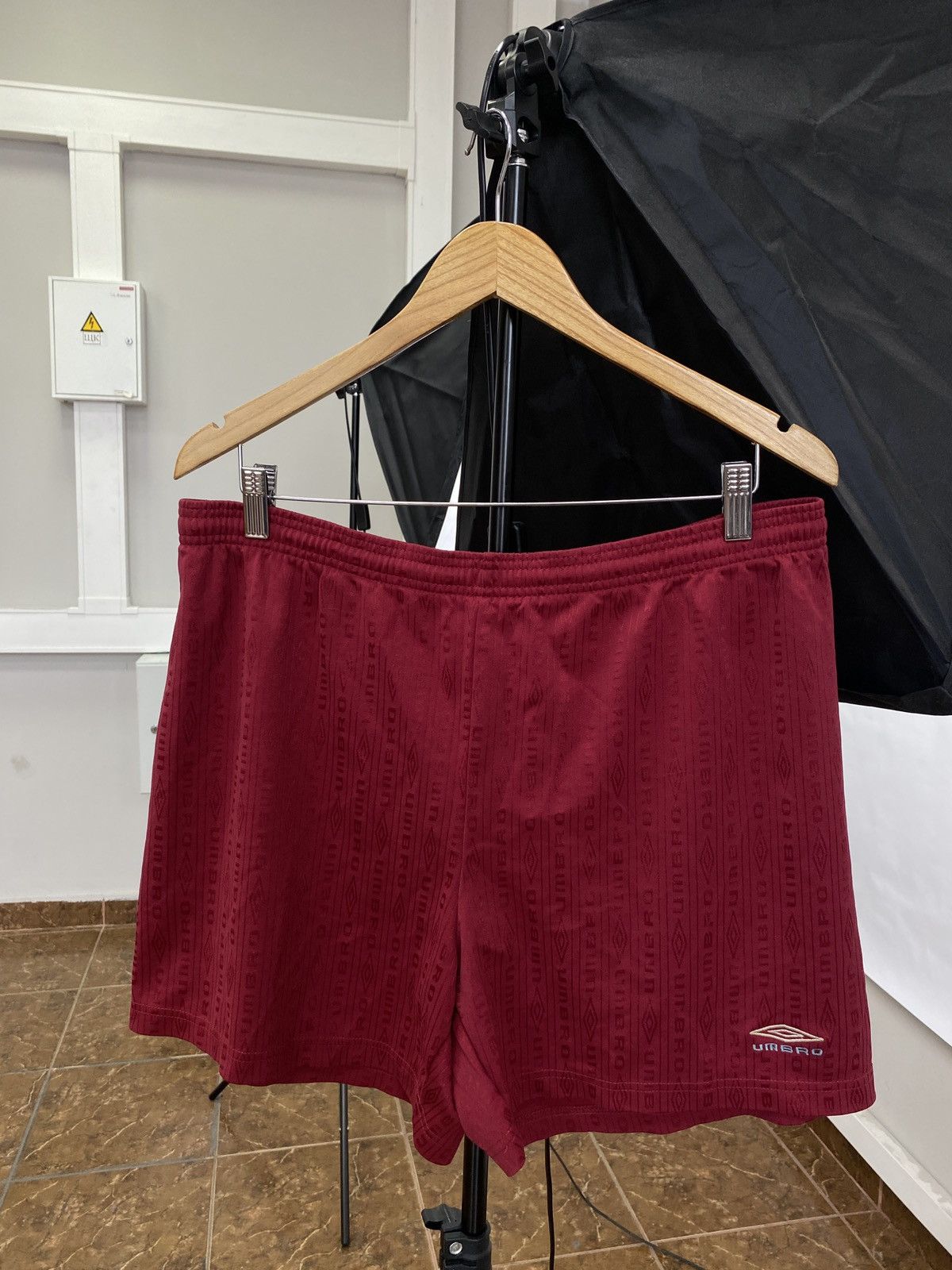 Umbro Vintage 90s Umbro Monogram Soccer Shorts Rare Retro Hype Y2K Size US 34 / EU 50 - 1 Thumbnail