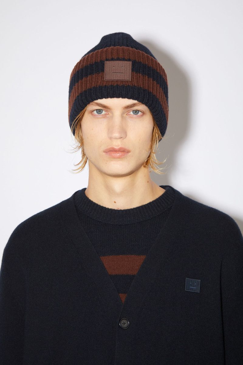 Acne Studios Acne Studios Pansy N Face Beanie Hat Black/Brown Size ONE SIZE - 2 Thumbnail