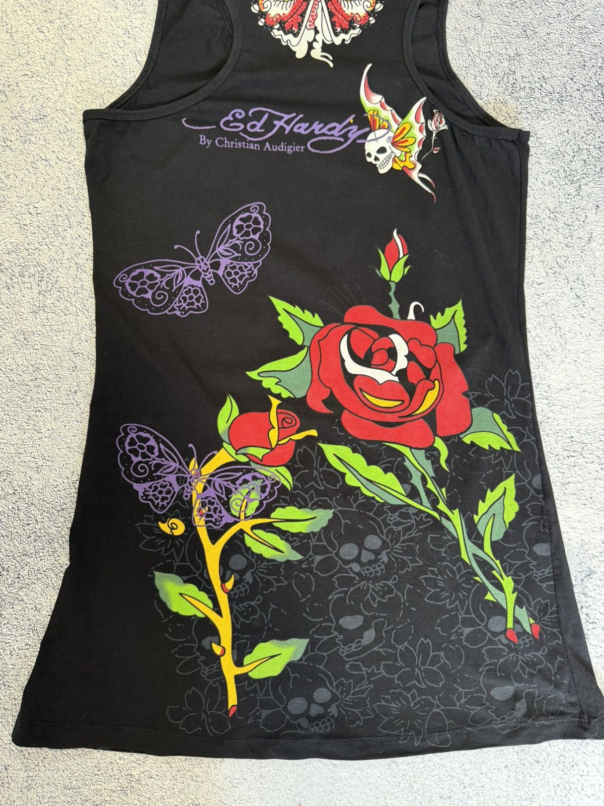 Ed Hardy Ed Hardy Dress Tattoo Roses Butterflies Skull Y2K Stretch Size S / US 4 / IT 40 - 11 Thumbnail