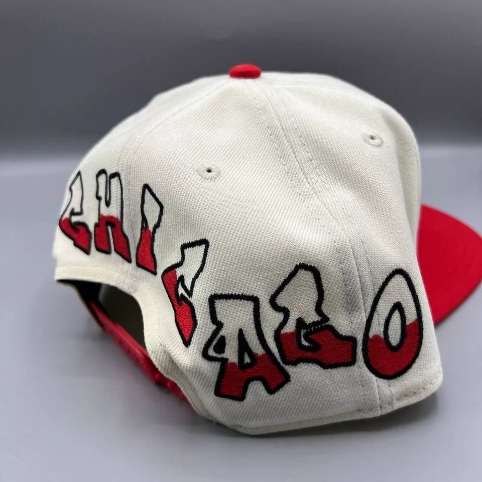 New Era × Vintage Chicago Bulls Hat Men Graffiti Retro Snap Back A-Frame Size ONE SIZE - 4 Thumbnail