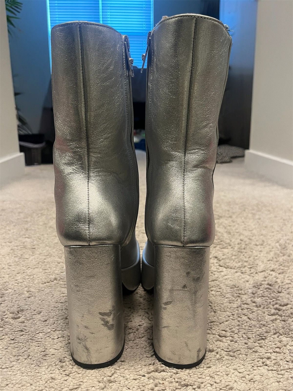 Versace Versace Silver Platform Boots Size US 8 / IT 38 - 5 Thumbnail