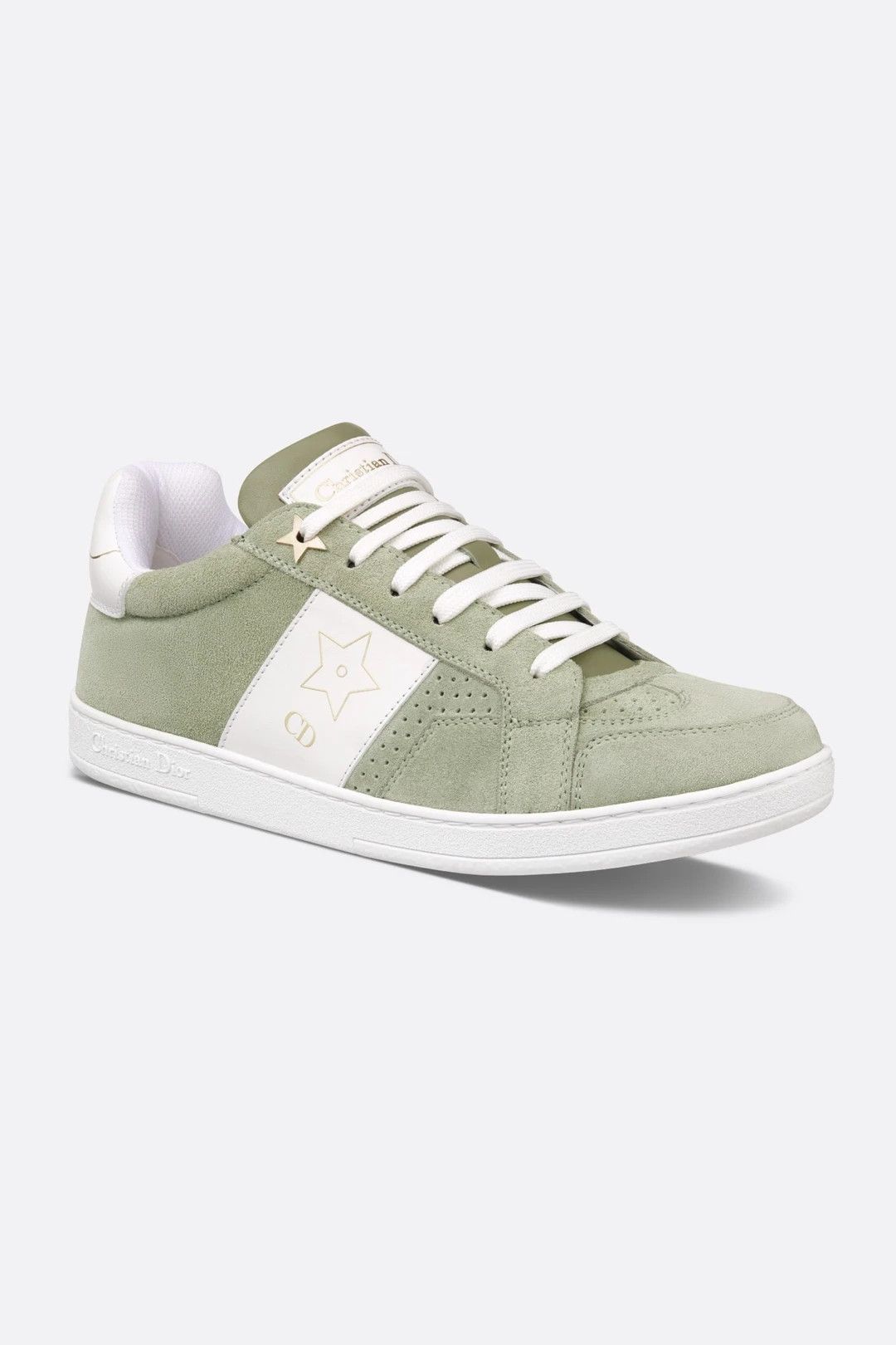 os11x0624 Sneaker Green Suede White Calfskin Green & White