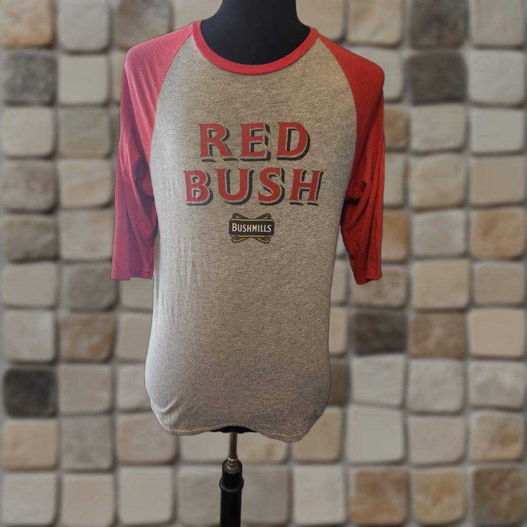 Anvil VINTAGE RED BUSH Bushmills Irish Whiskey "Answer The Call" Raglan Promo T-Shirt Medium Size US M / EU 48-50 / 2 - 1 Thumbnail