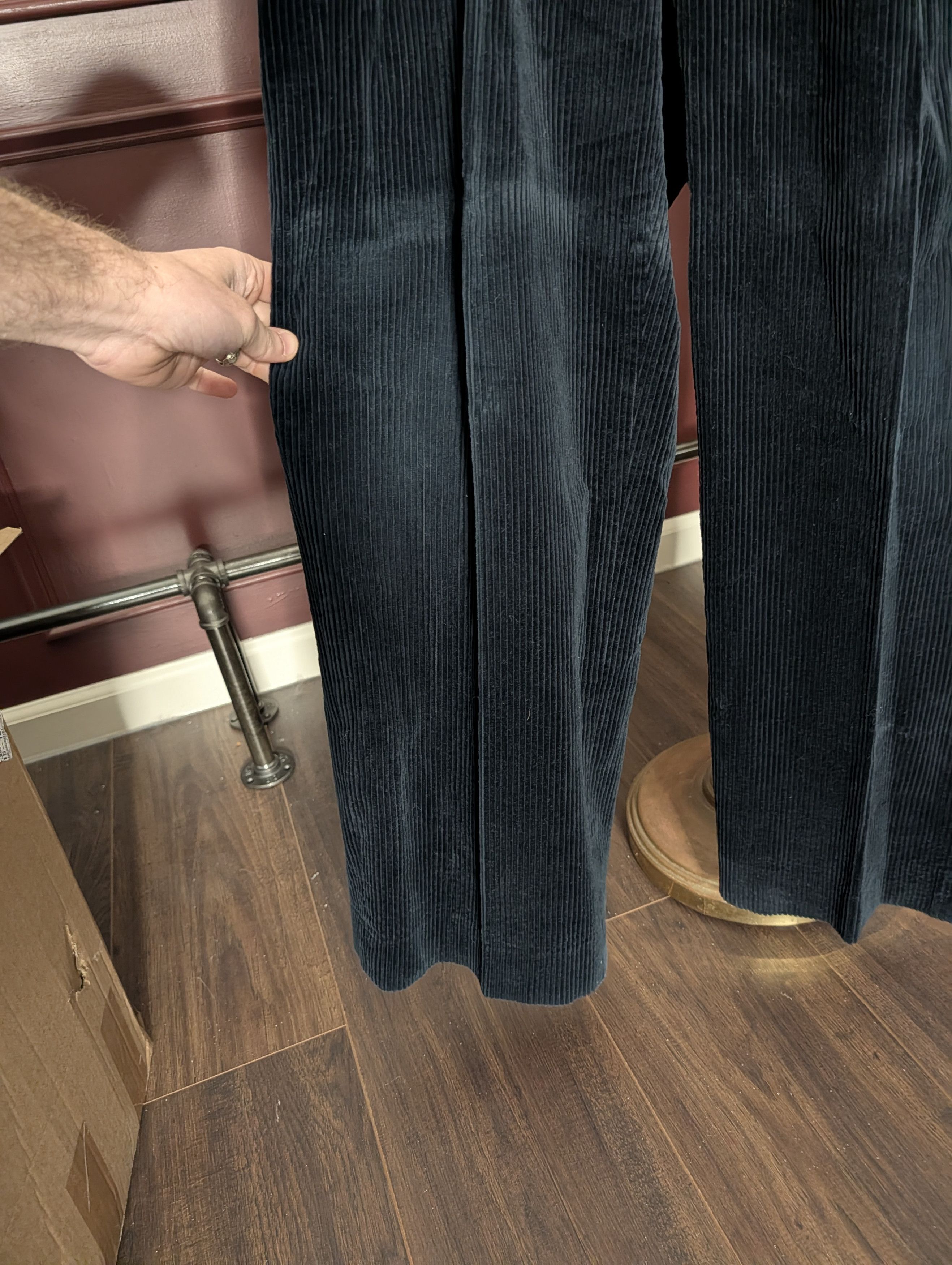 J. Peterman Black corduroy Duca Visconti Di Modrone Italian cotton pants Size US 40 / EU 56 - 3 Thumbnail