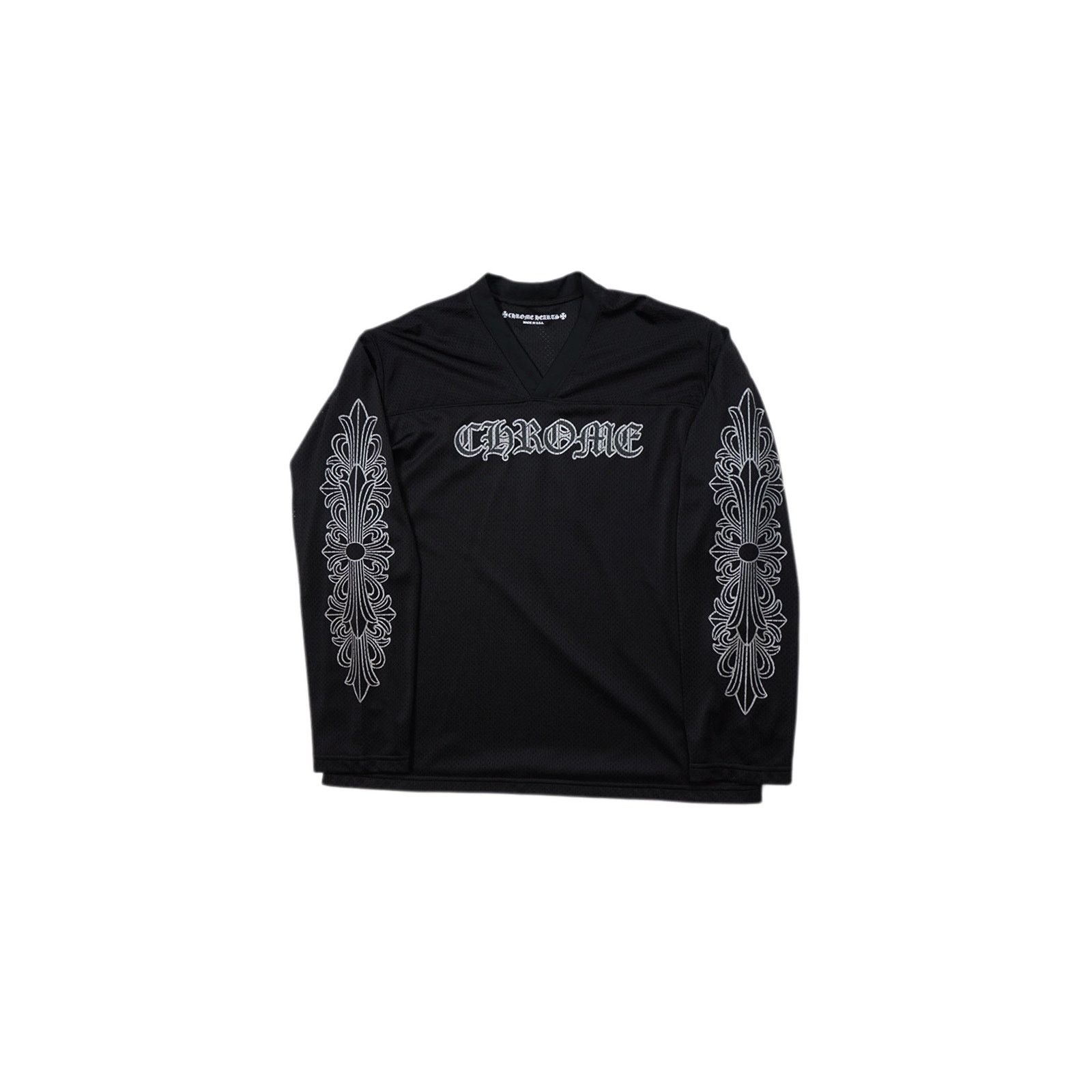 Chrome Hearts Stadium Mesh Long Sleeve Jersey 'Black' Size US XXL / EU 58 / 5 - 1 Thumbnail