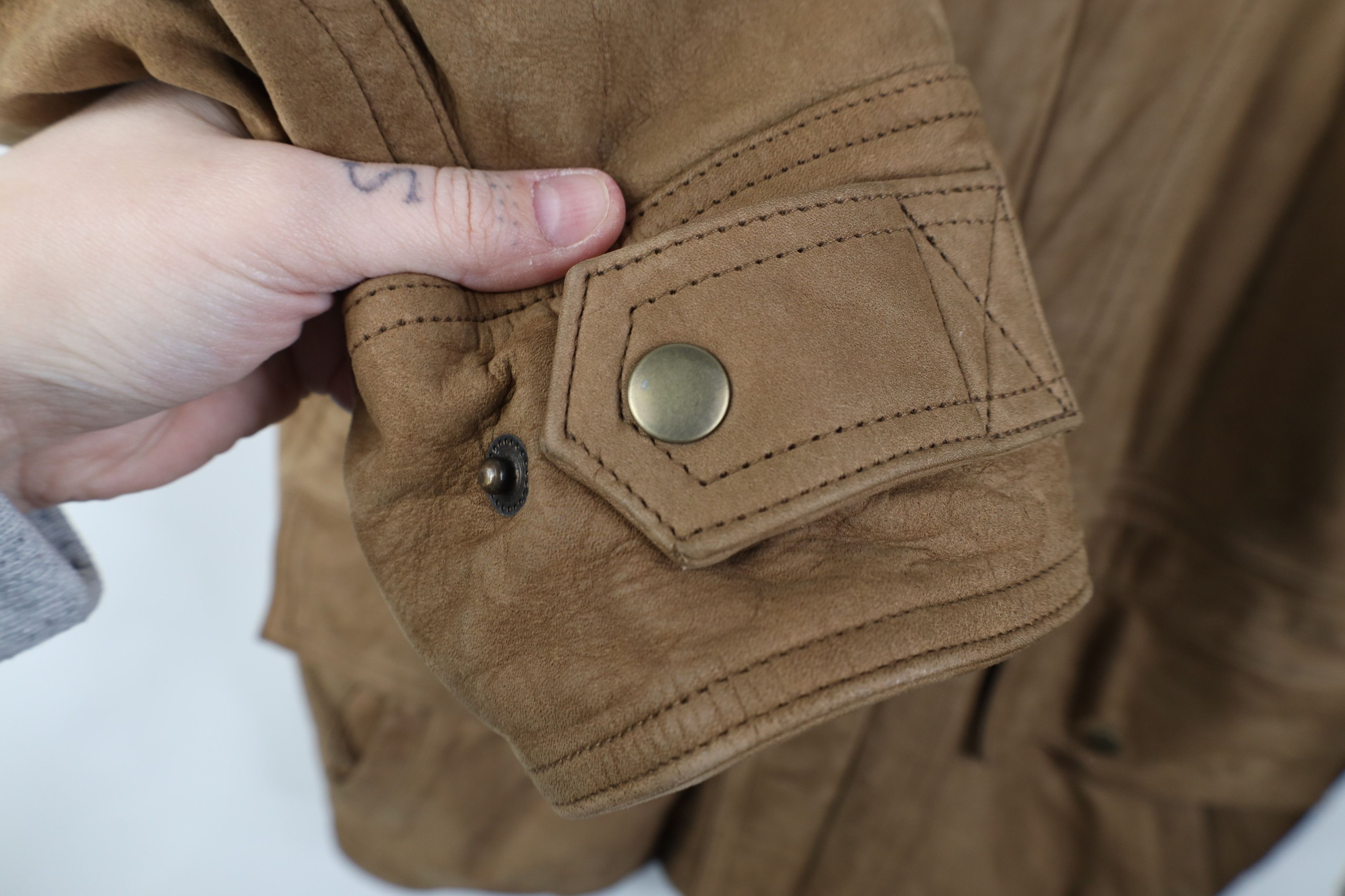 Vintage Vintage 90s Streetwear Lined Suede Leather Chore Barn Jacket Size US L / EU 52-54 / 3 - 9 Thumbnail