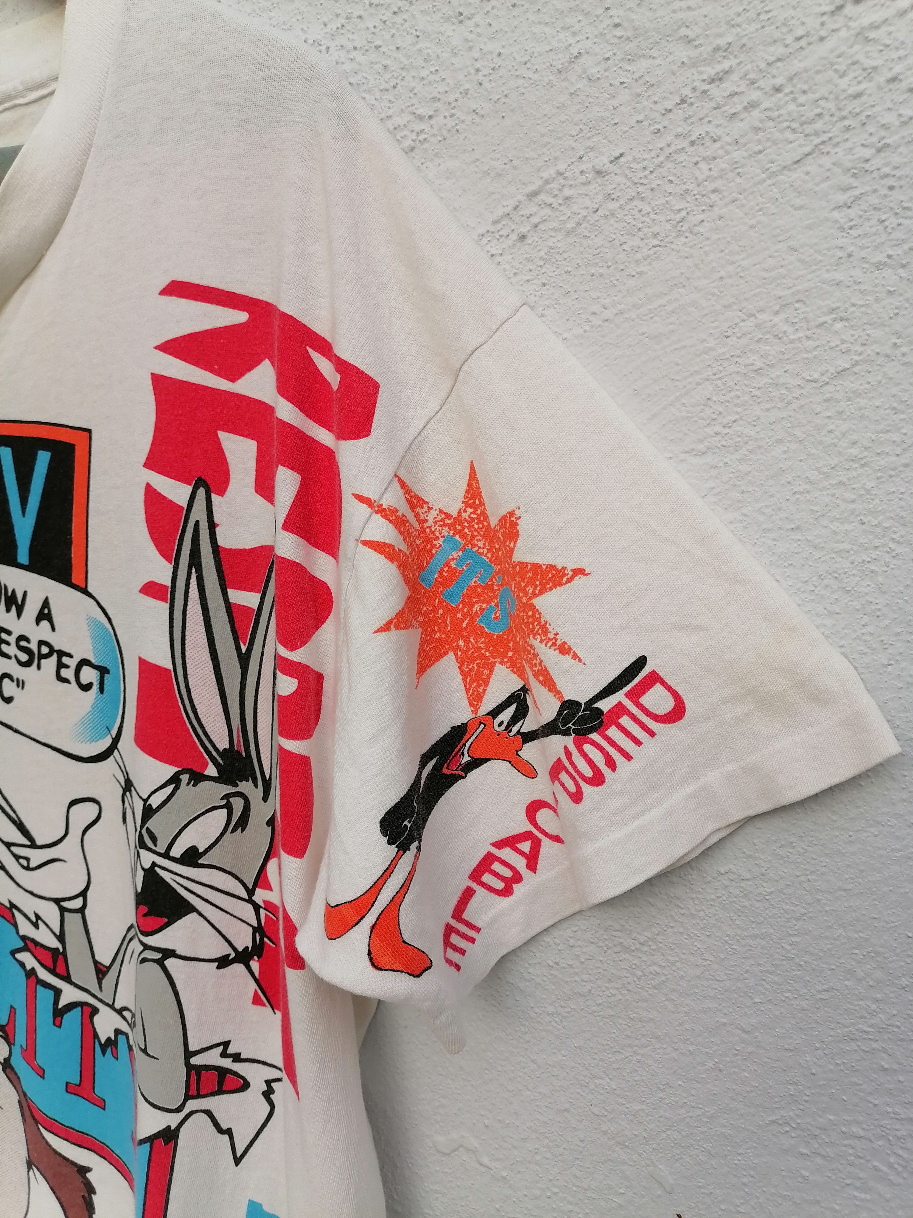 Cartoon Network × Vintage × Warner Bros Vintage 90s Tazmania x Bugs Bunny OVP Distressed T-shirt Size US XL / EU 56 / 4 - 2 Thumbnail