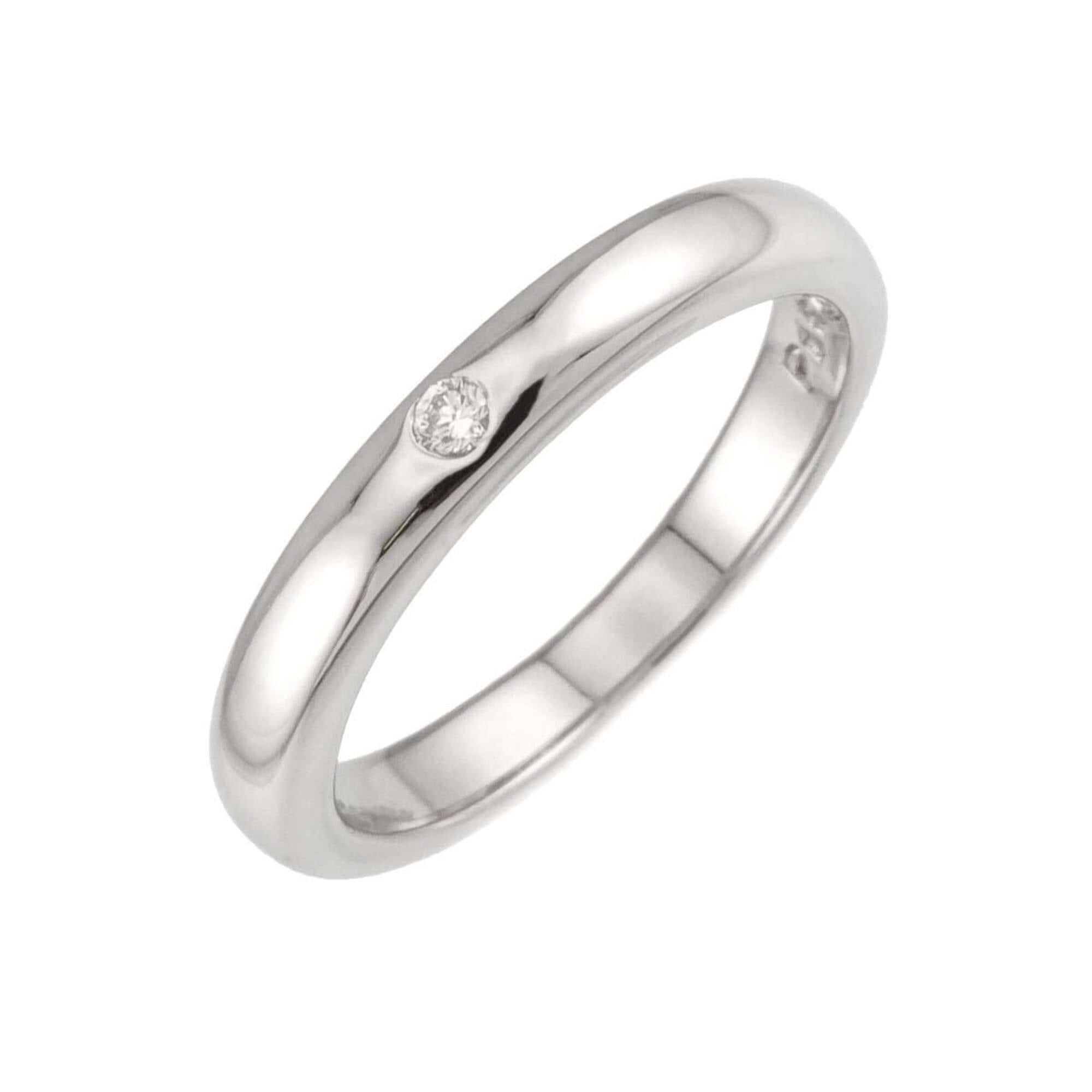 Tiffany & Co. Tiffany & Co. Stacking Band Ring with 1 Diamond, Platinum. Size ONE SIZE - 1 Thumbnail