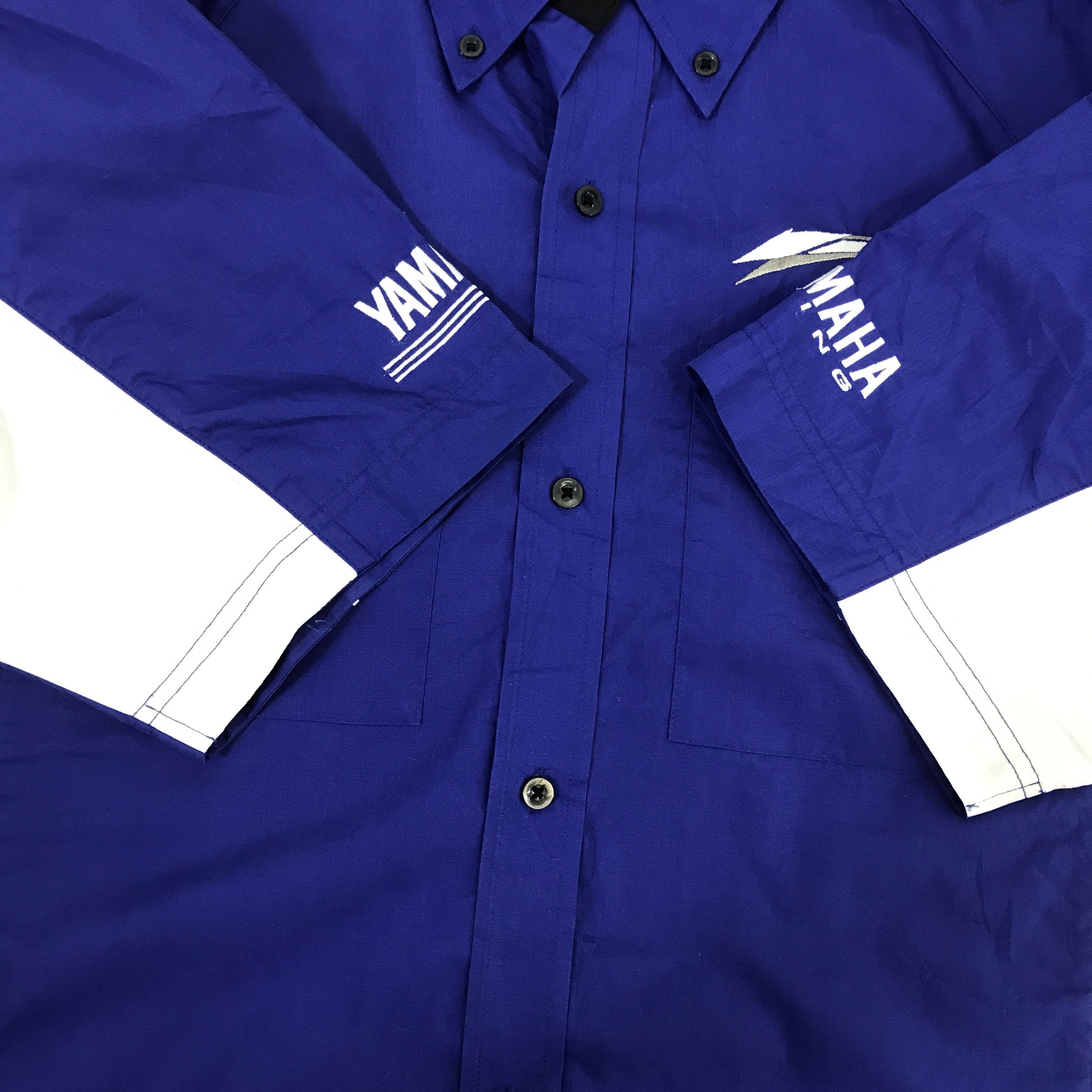 Japanese Brand × Yamaha Vintage Yamaha Racing Blue Yamaha Button up shirt Size US L / EU 52-54 / 3 - 6 Thumbnail