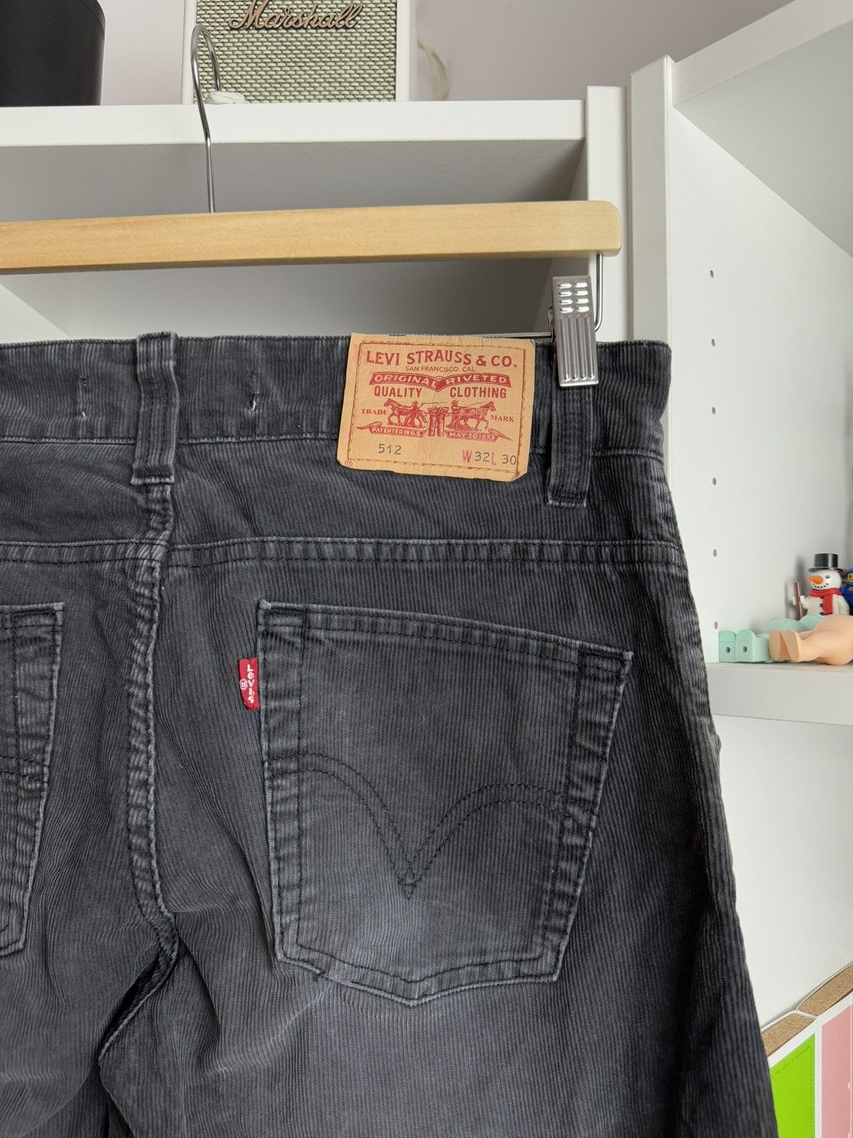 Levi's × Levi's Vintage Clothing × Vintage Vintage Levi’s 512 bootcut black washed corduroy pants 32x30 Size US 32 / EU 48 - 4 Thumbnail