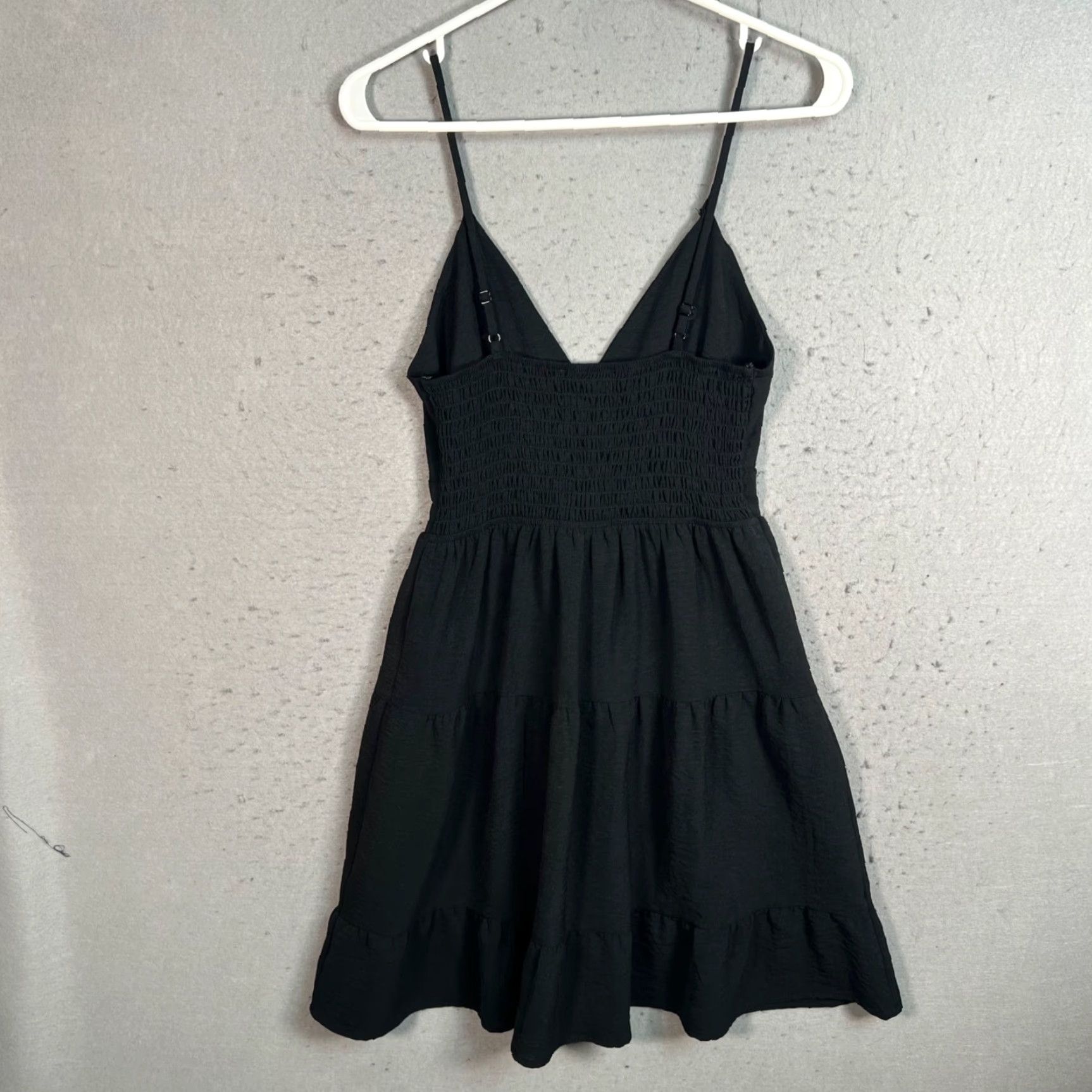 Vintage VINTAGE Monteau Los Angeles Womens Small Black Tiered Style Sleeveless Dress Polyester A-Line Sundress Sleeveless V-Neck Knee Length Womens Size S / US 4 / IT 40 - 2 Thumbnail