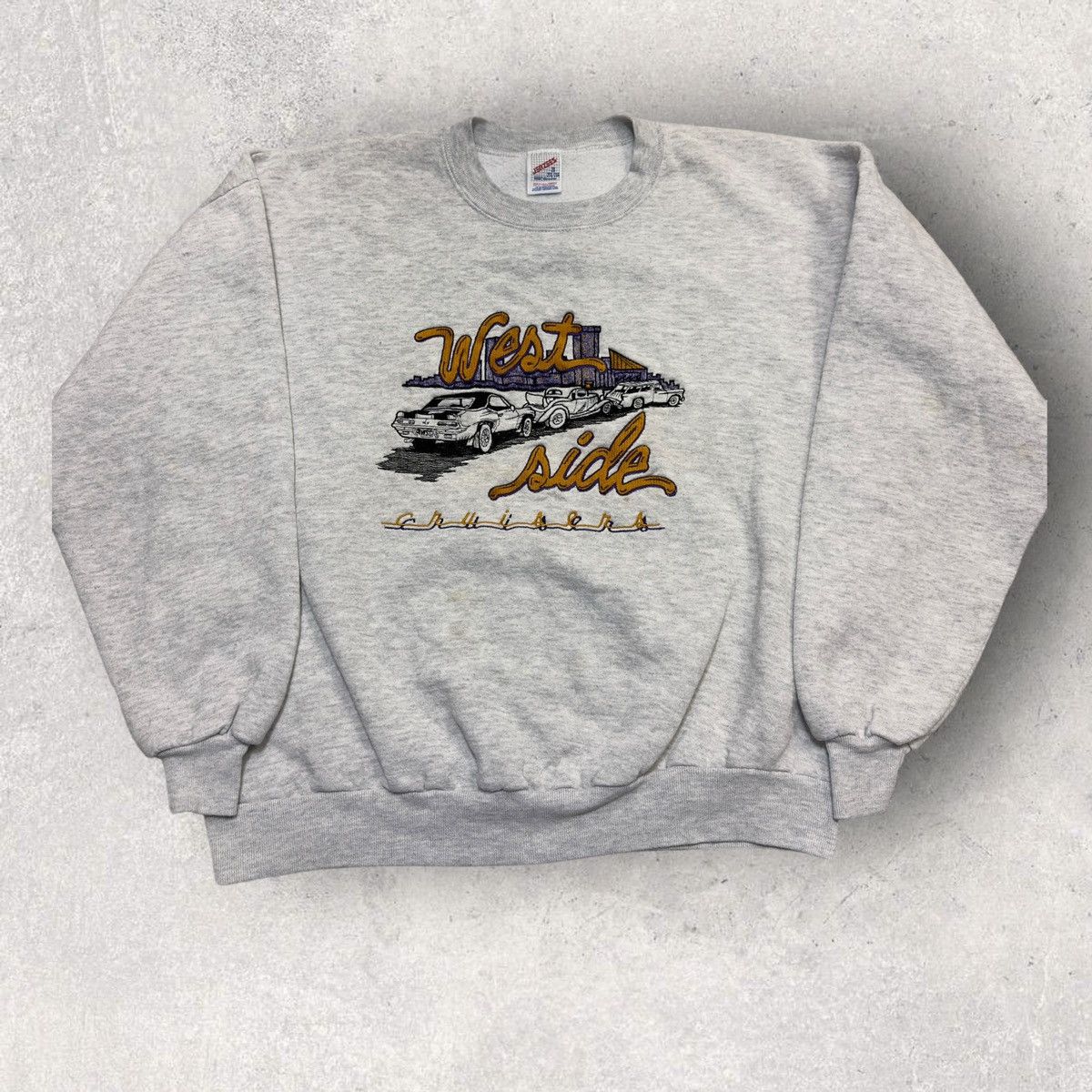 Jerzees × Vintage Vintage West Side Cruisers sweatshirt Size US XXL / EU 58 / 5 - 1 Thumbnail