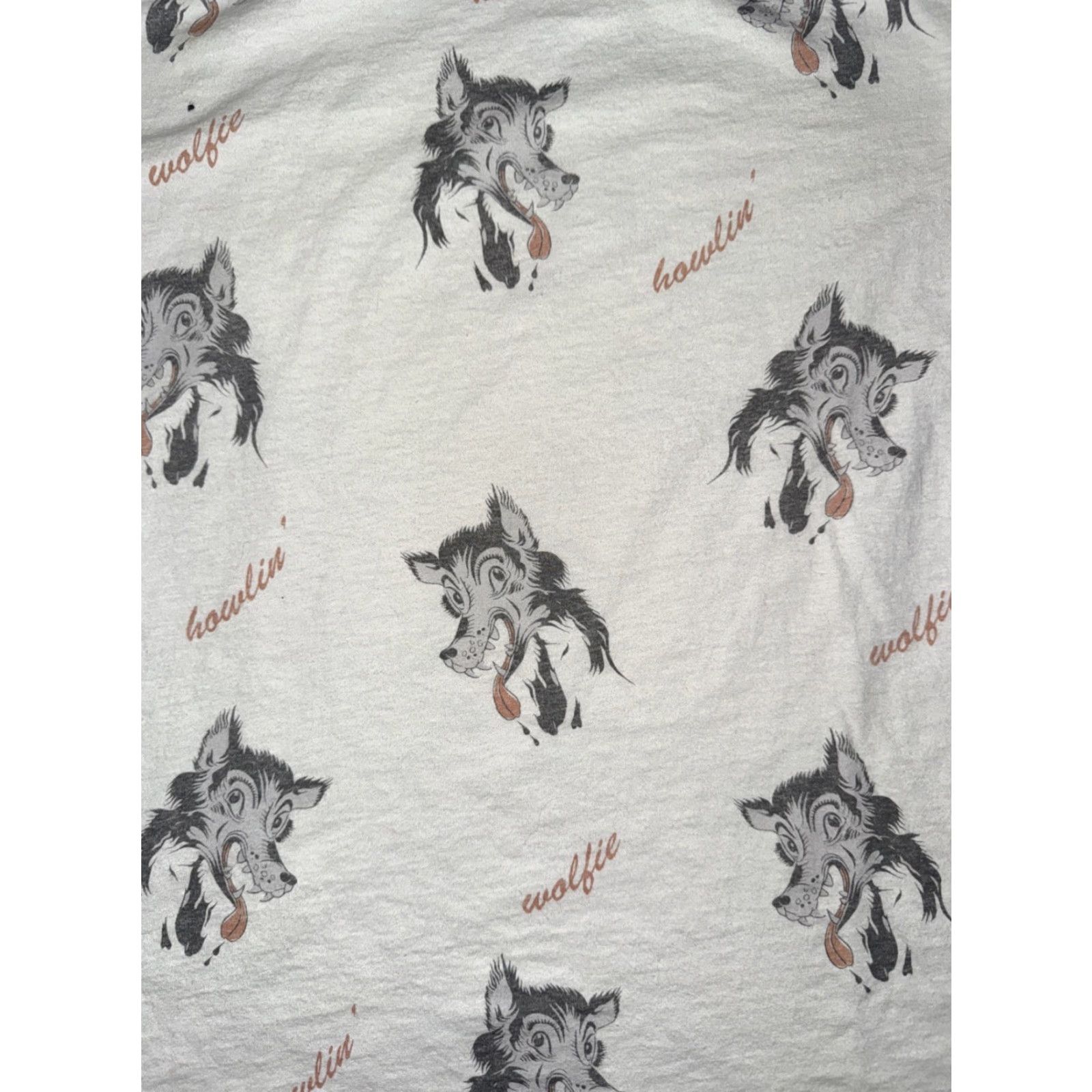 Allsaints VINTAGE All Saints Wolf Print T-Shirt White S Oversized Crew Neck Mens Size US S / EU 44-46 / 1 - 2 Thumbnail