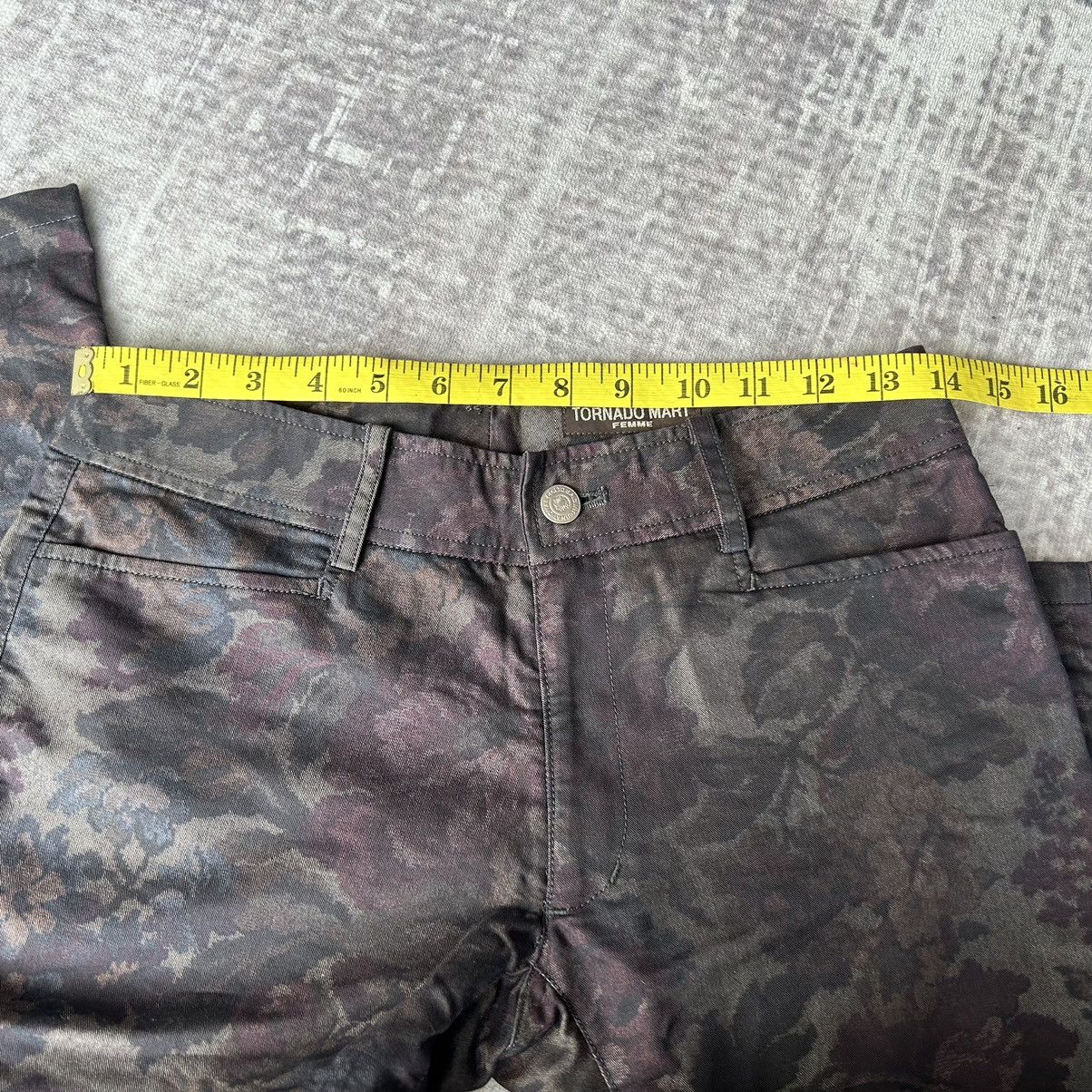 Tornado Mart Tornado Mart Flower Flared Pants Size US 27 - 18 Thumbnail