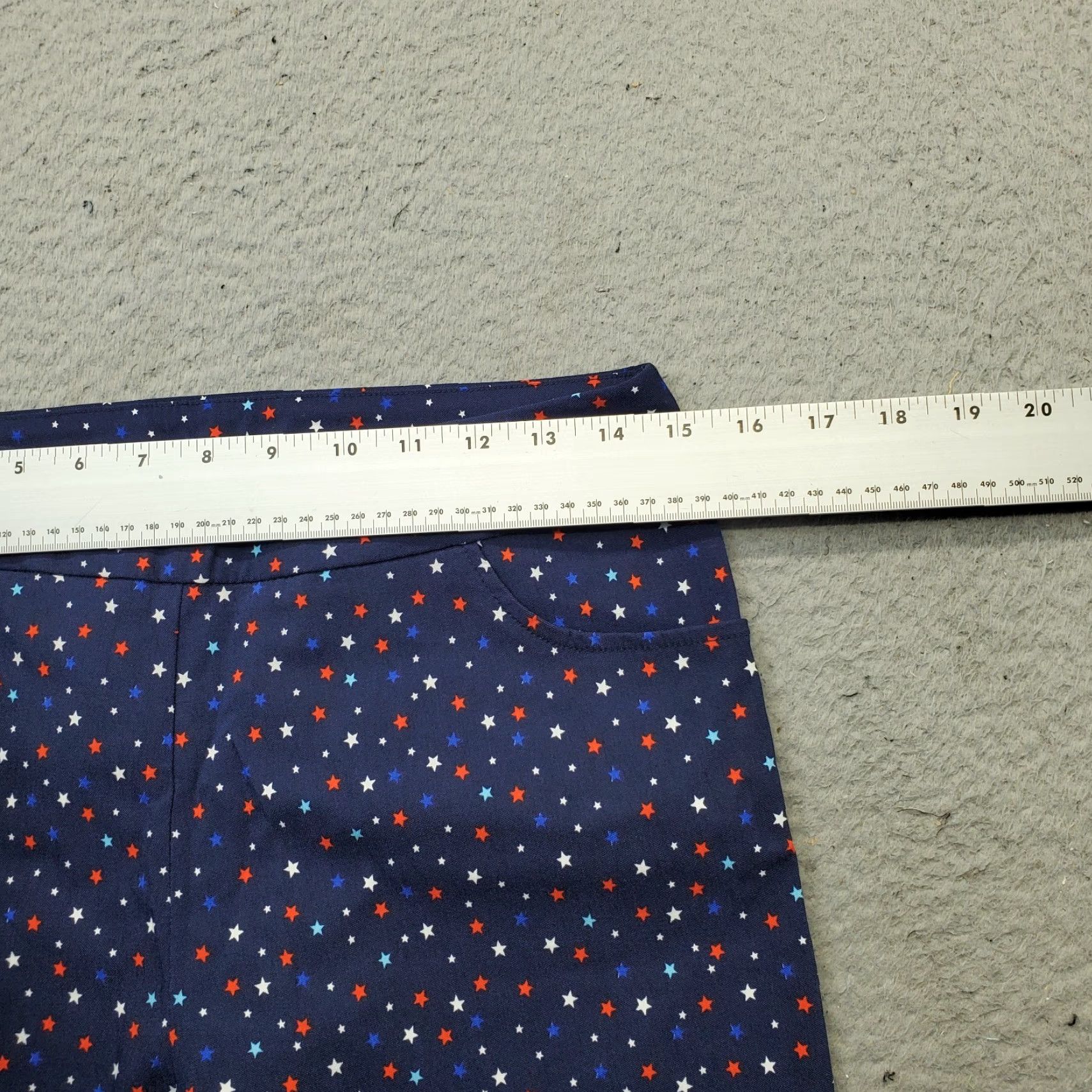 Vintage Kate Park Capri Pants Women's M Multi Stars Print Stretch Straight Leg Pull-On Size 32" / US 10 / IT 46 - 6 Thumbnail