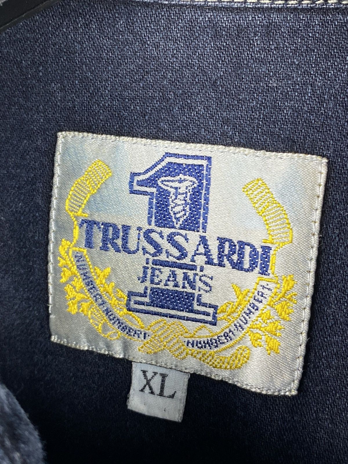 Trussardi × Vintage Vintage Trussardi Number One Denim Shirt size XL Size US XL / EU 56 / 4 - 6 Thumbnail
