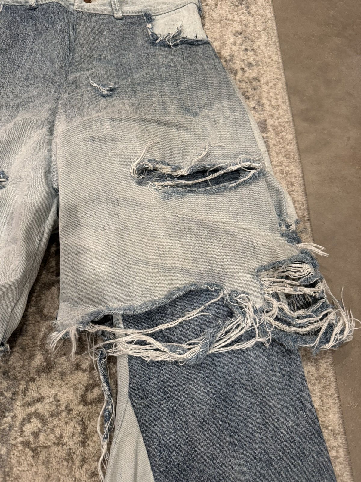 Rick Owens Swampgod 1/1 Repurposed Rick Owens Denim Sample Size US 31 - 3 Thumbnail
