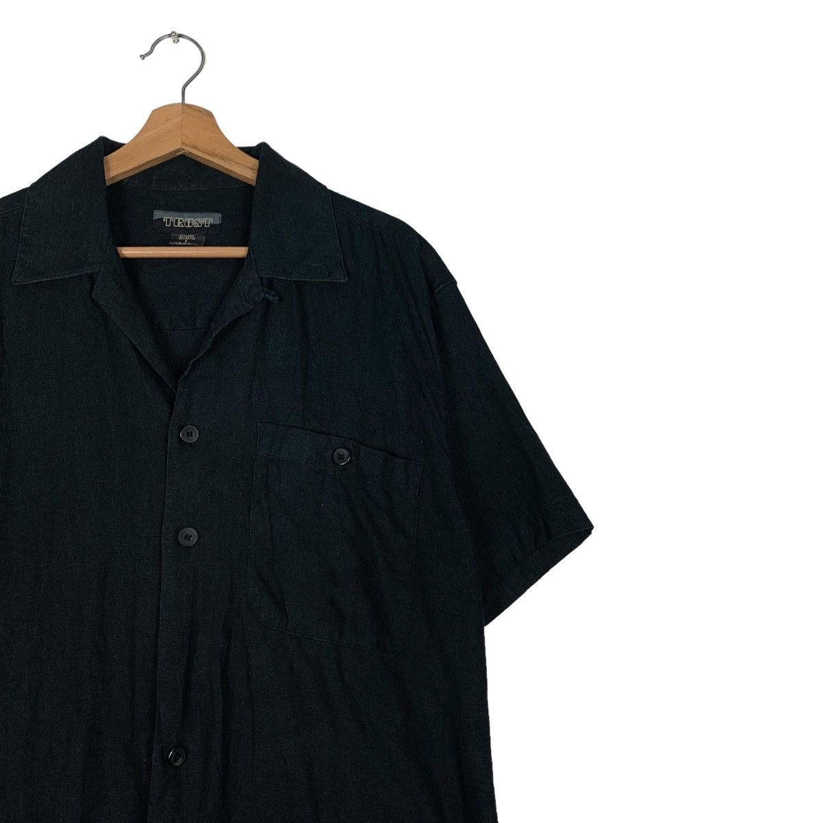 Vintage TRUST Linen Rayon Short Sleeve Button Shirt #0508-C23 Size US S / EU 44-46 / 1 - 5 Thumbnail