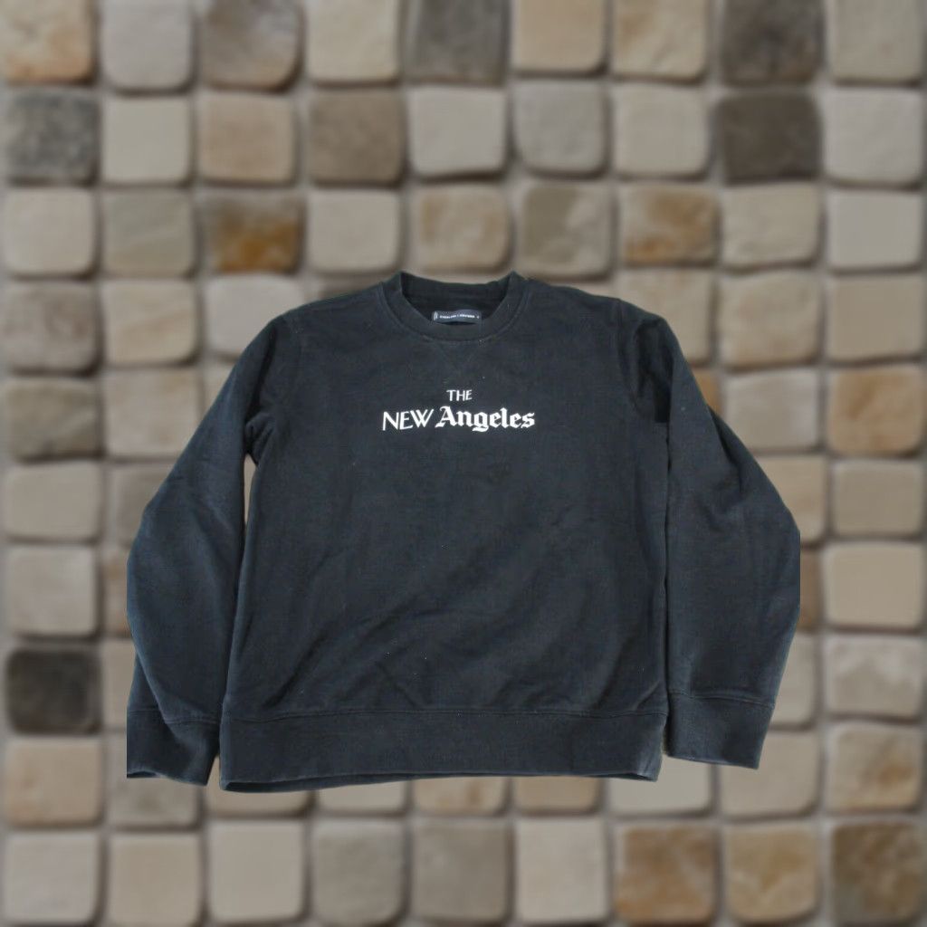 Everlane Everlane Uniform Sweatshirt Men Medium Black Logo Graphic Fleece Pullover Crew Neck - Preowned/Excellent Condition Size US M / EU 48-50 / 2 - 1 Thumbnail