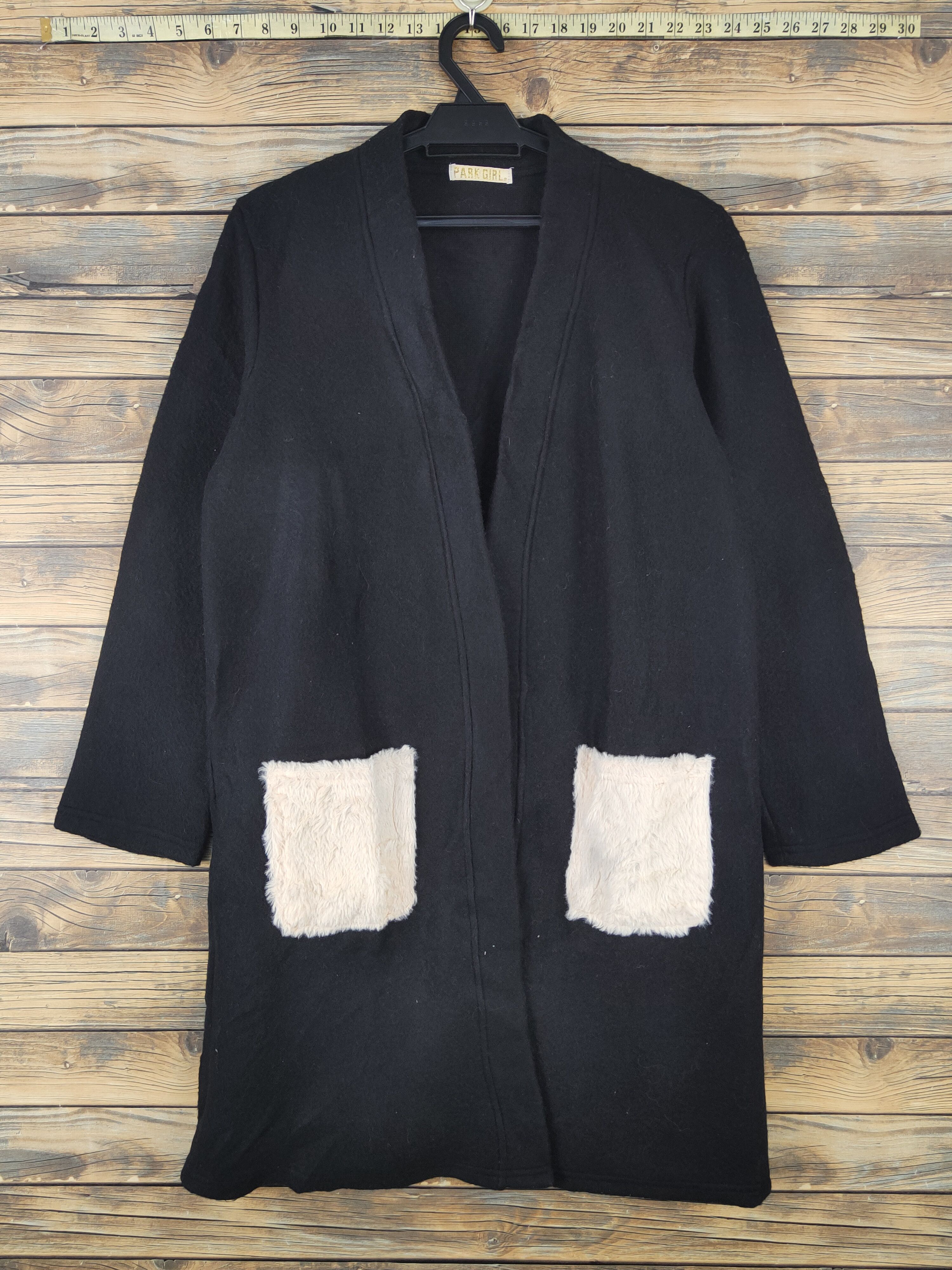 Japanese Brand × Vintage Avant garde fashion by Park Girl Black Long Cardigan Size M / US 6-8 / IT 42-44 - 1 Thumbnail