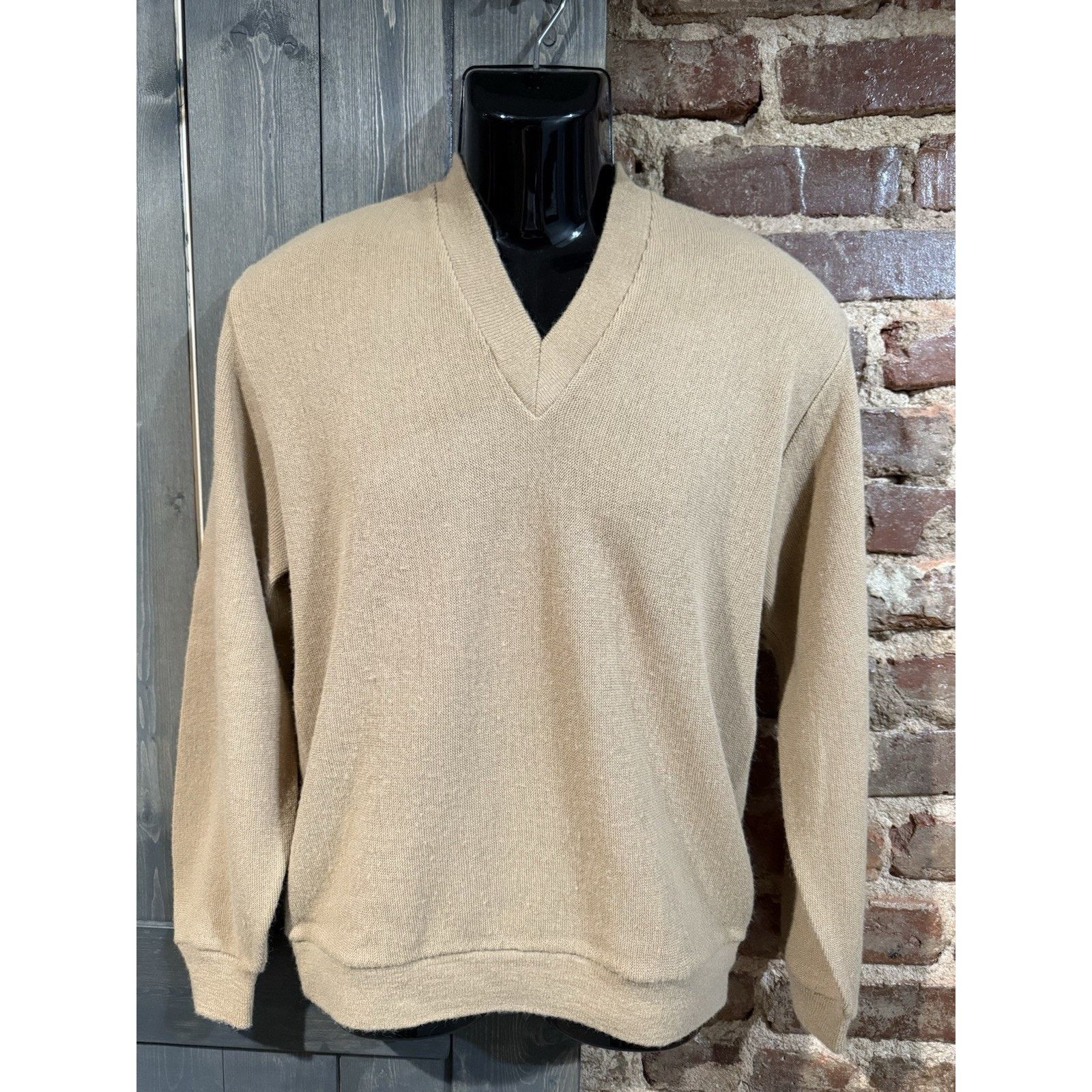 Other Unbranded VTG Sweater Sz L Tan Baby Alpaca Wool Knit GRANDPA Size US L / EU 52-54 / 3 - 2 Thumbnail