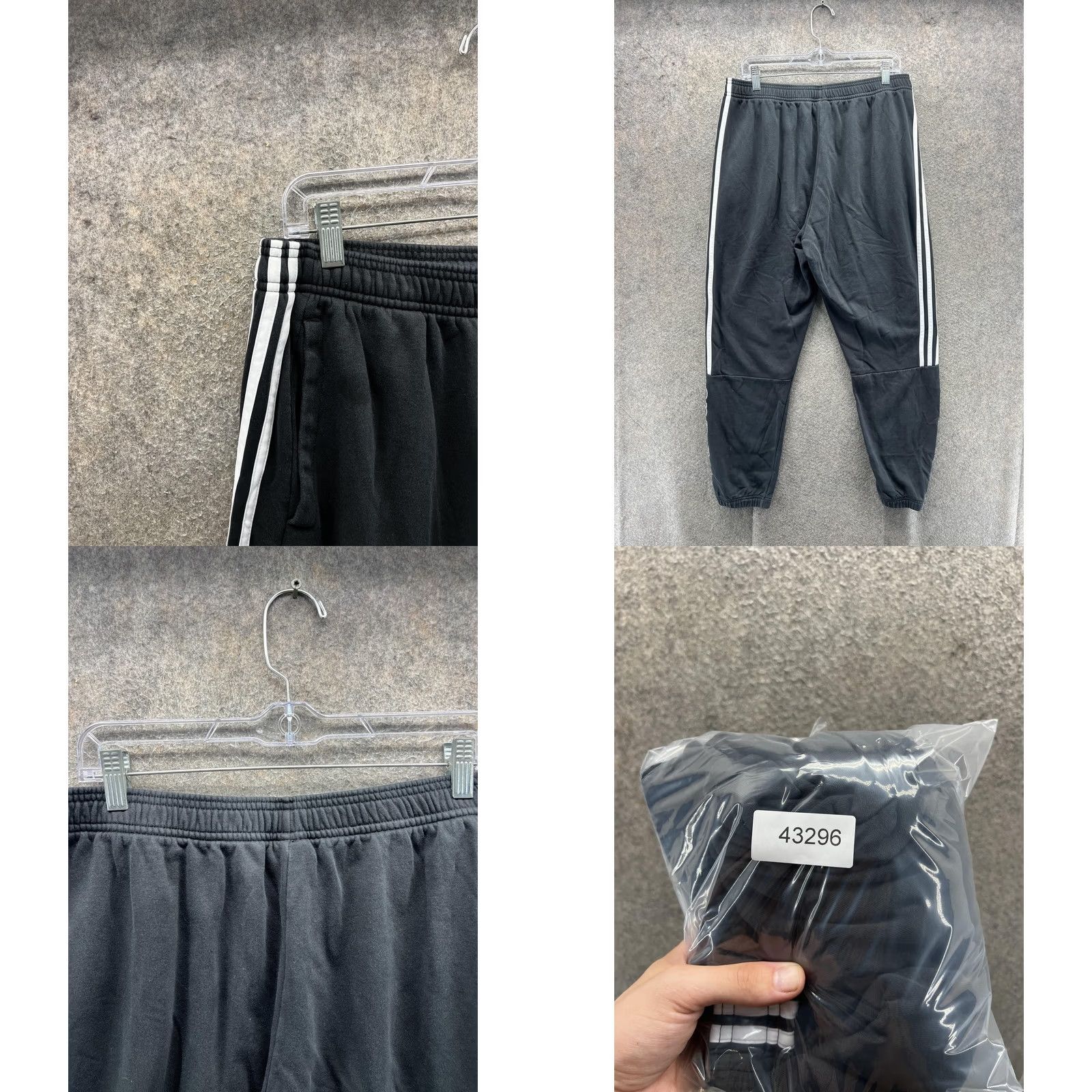 Adidas Adidas Jogger Sweatpants Mens XL Black Fleece 3 Stripe Logo Athletic Pants Size US 36 / EU 52 - 8 Thumbnail
