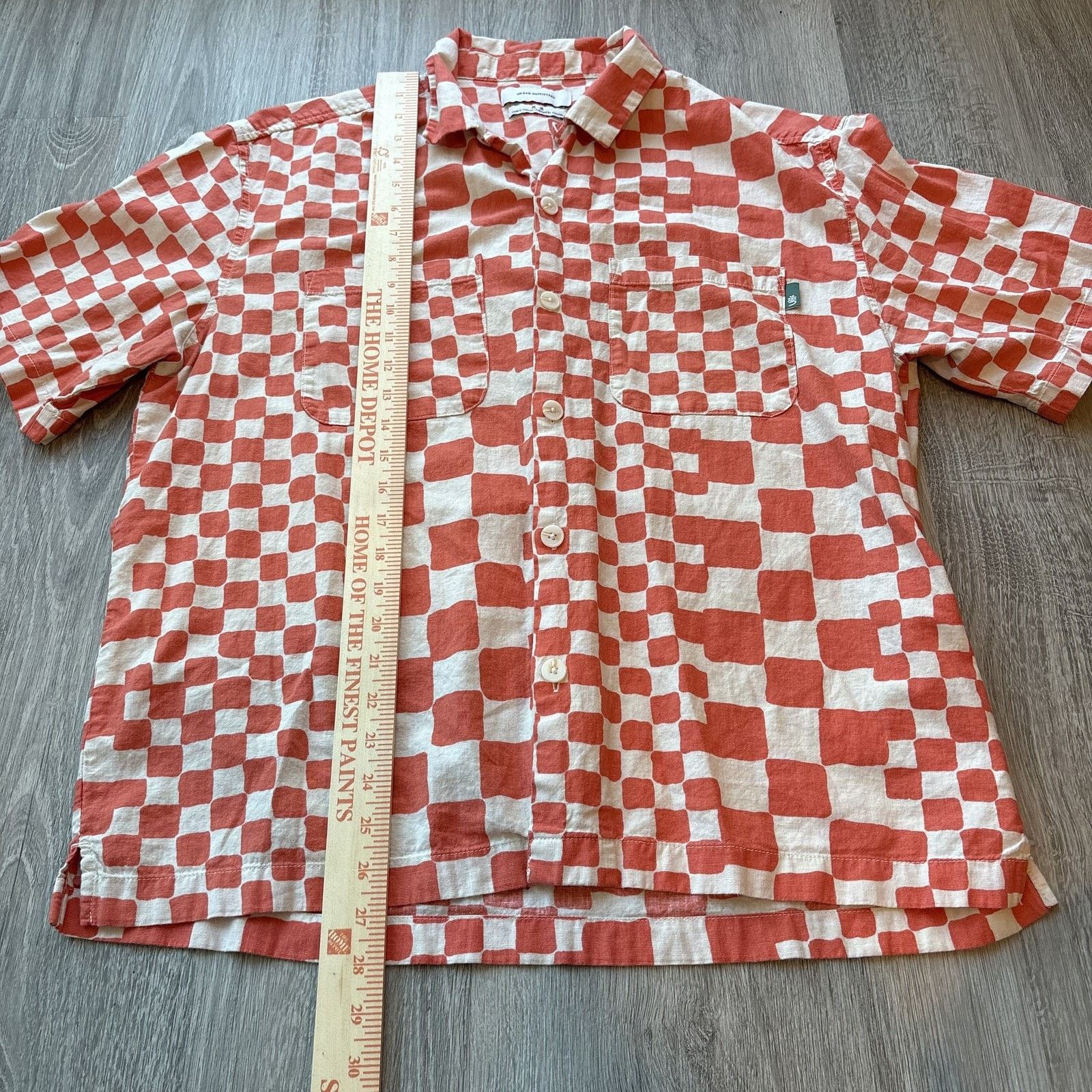 Urban Outfitters Urban Outfitters Men's Checkered Camp Shirt Short Sleeve M Size US M / EU 48-50 / 2 - 8 Thumbnail