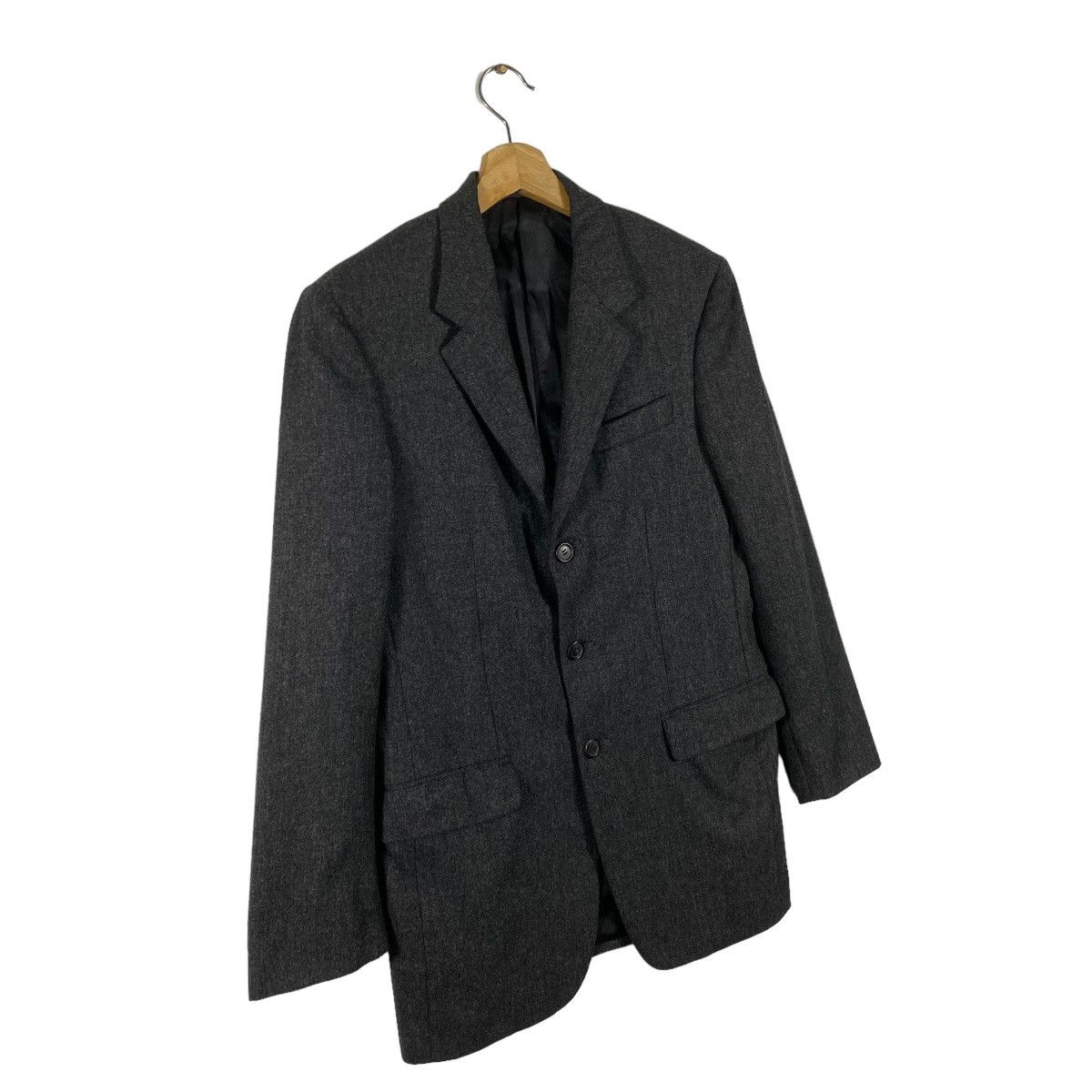 Prada × Vintage Vintage Prada Wool Blazer Size 46 Dark Grey Colour Size 46R - 3 Thumbnail