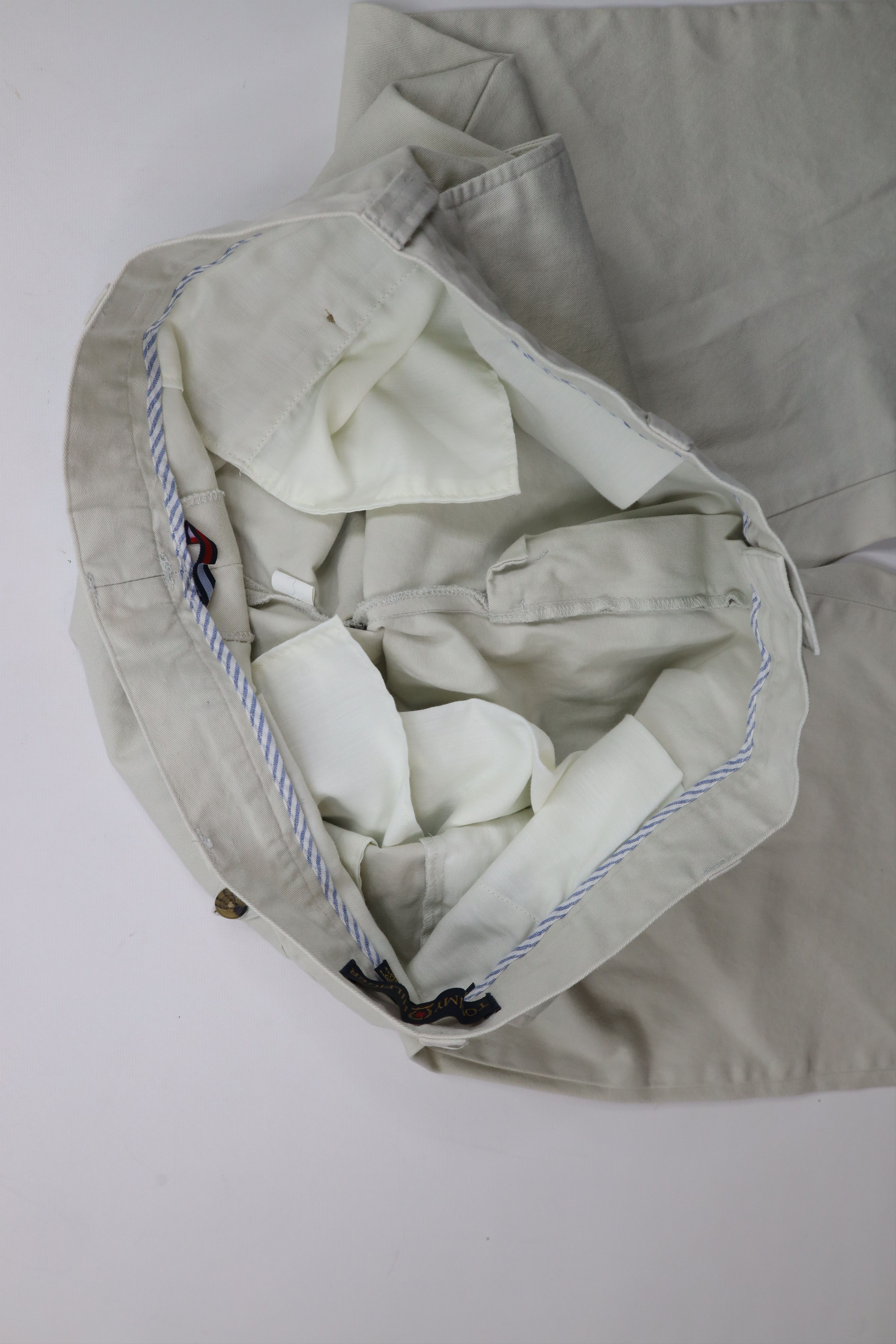 Tommy Hilfiger × Vintage Vintage 90s Tommy Hilfiger Wide Leg Chino Pants Stone Beige Size US 38 / EU 54 - 6 Thumbnail