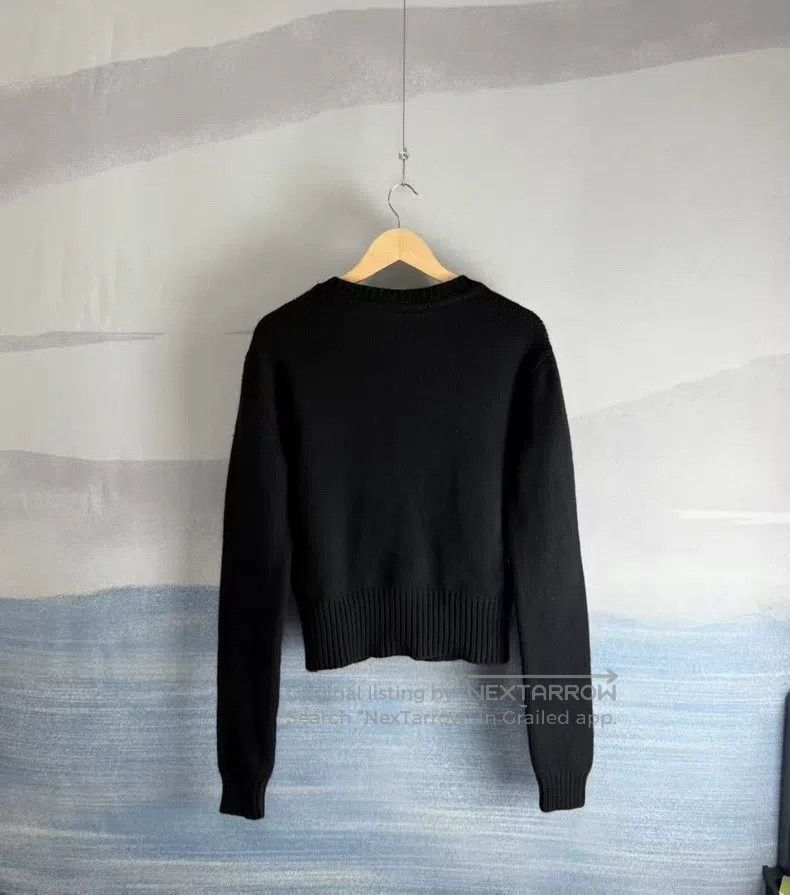 Saint Laurent Paris Black sequin logo cardigan
