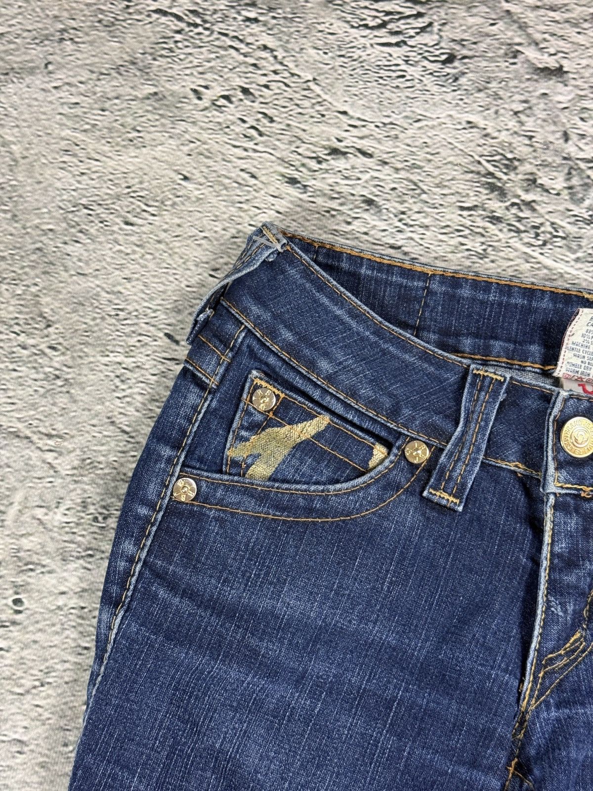 True Religion True Religion jeans flared blue Gold painted Size 26" / US 2 / IT 38 - 8 Thumbnail