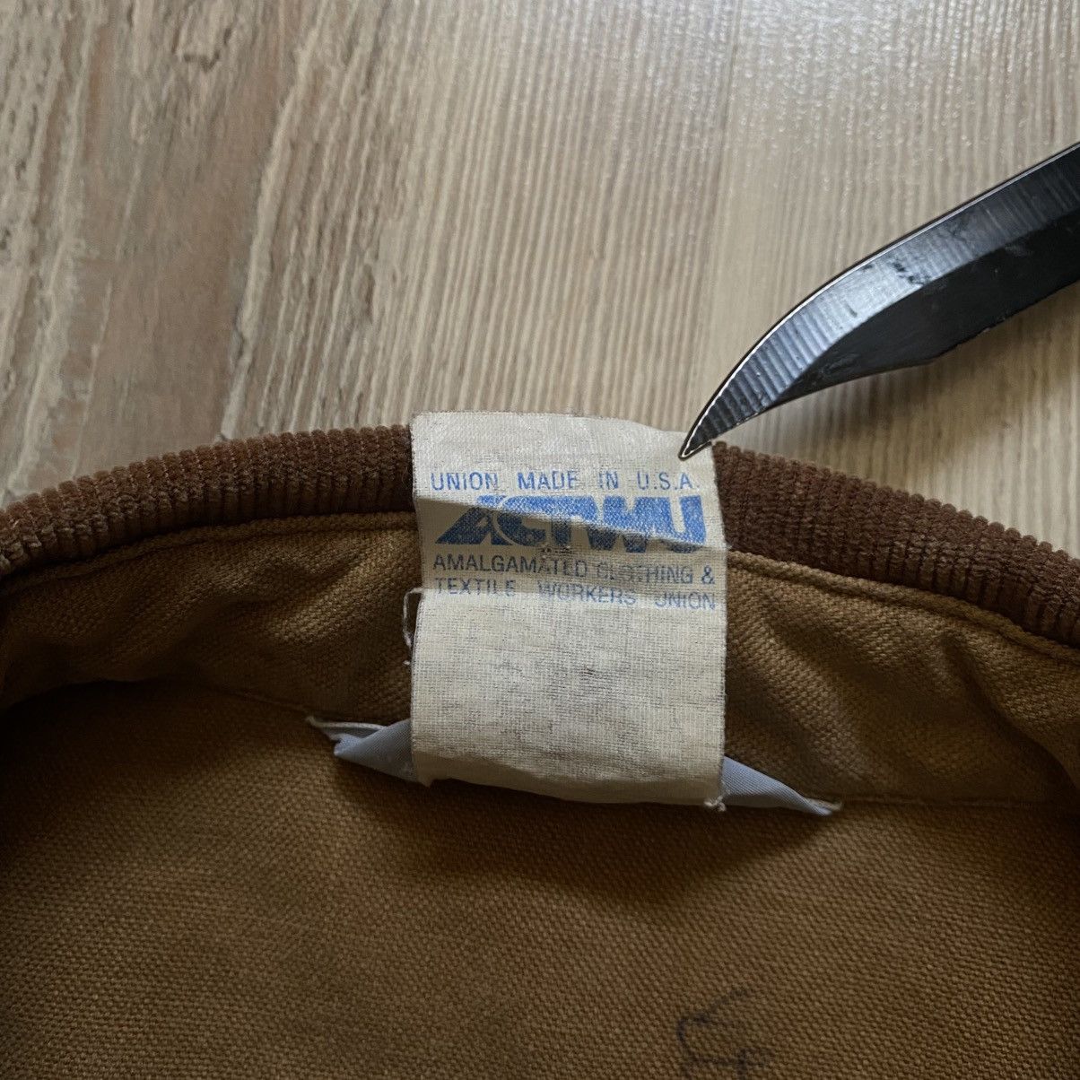 Vintage Carhartt Faded Canvas Corduroy Collar Shirt 90s