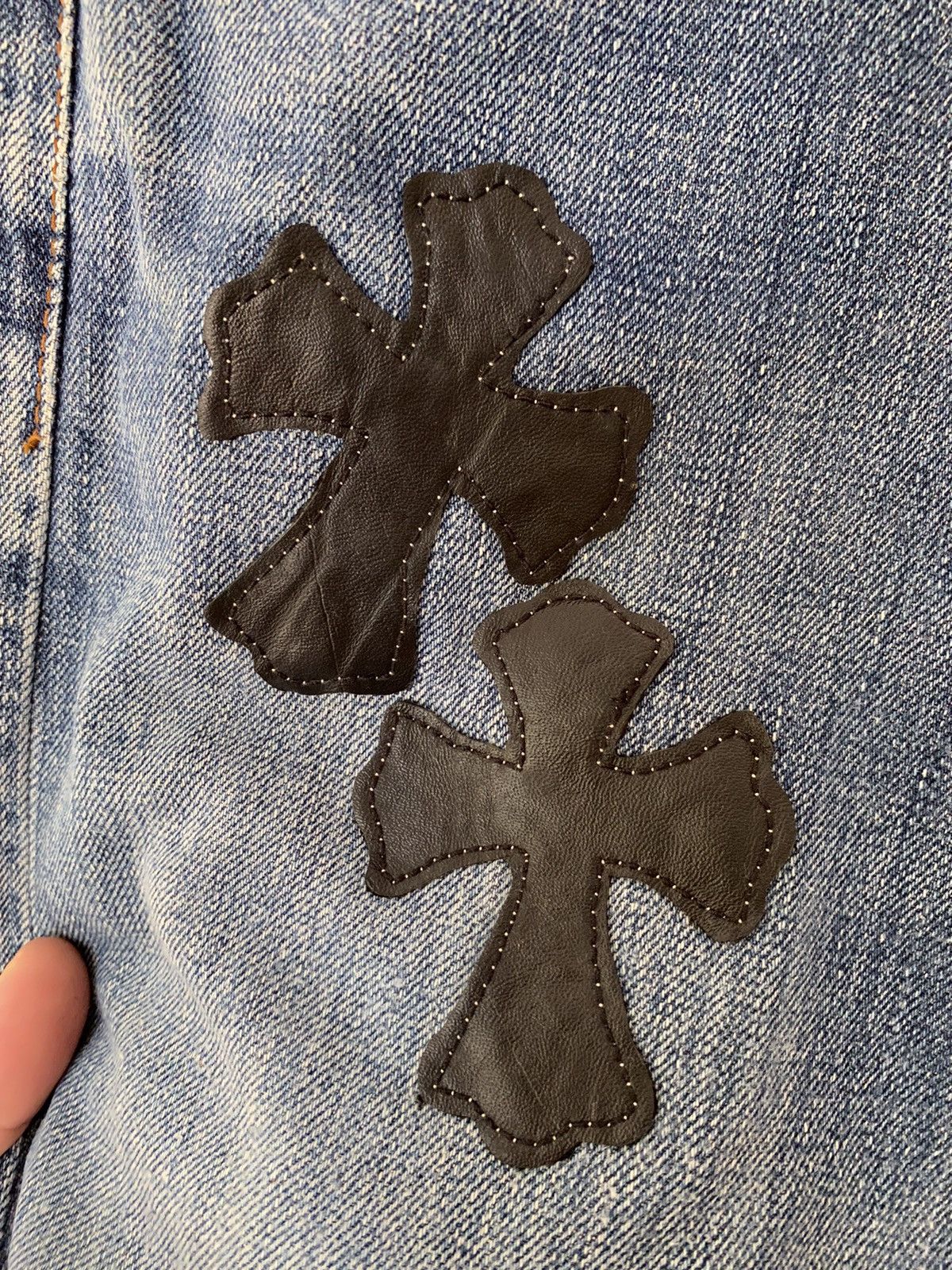 Japanese Brand Vtg Levis Distressed Cross Custom/Rebuild in Japan Size US 29 - 10 Thumbnail