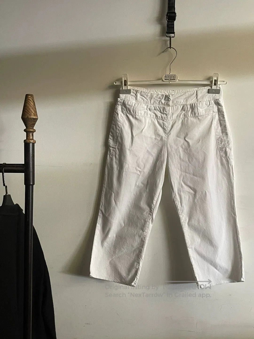 MM6 Martin Margiela White Cotton Trousers. Size US 30 / EU 46 - 4 Thumbnail