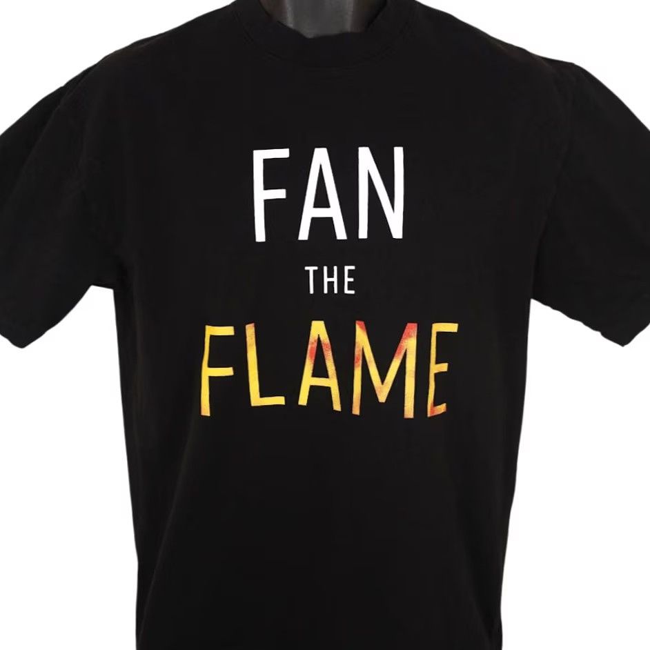 Los Angeles Apparel Fan The Flame T Shirt Mens Size Medium Black Made In USA Los Angeles Apparel Crew Neck Short Sleeve Cotton Streetwear Size US M / EU 48-50 / 2 - 2 Thumbnail
