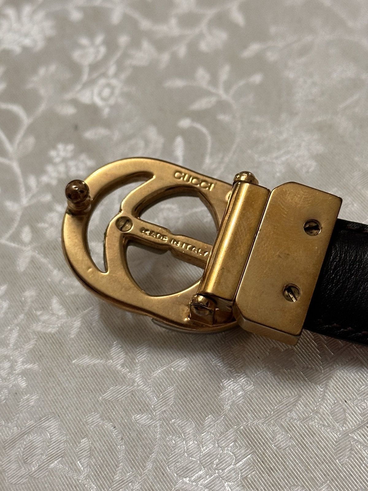 Other 90’S Gucci Vintage Rarest Y2k Luxury Red Leather Belt Size ONE SIZE - 4 Thumbnail