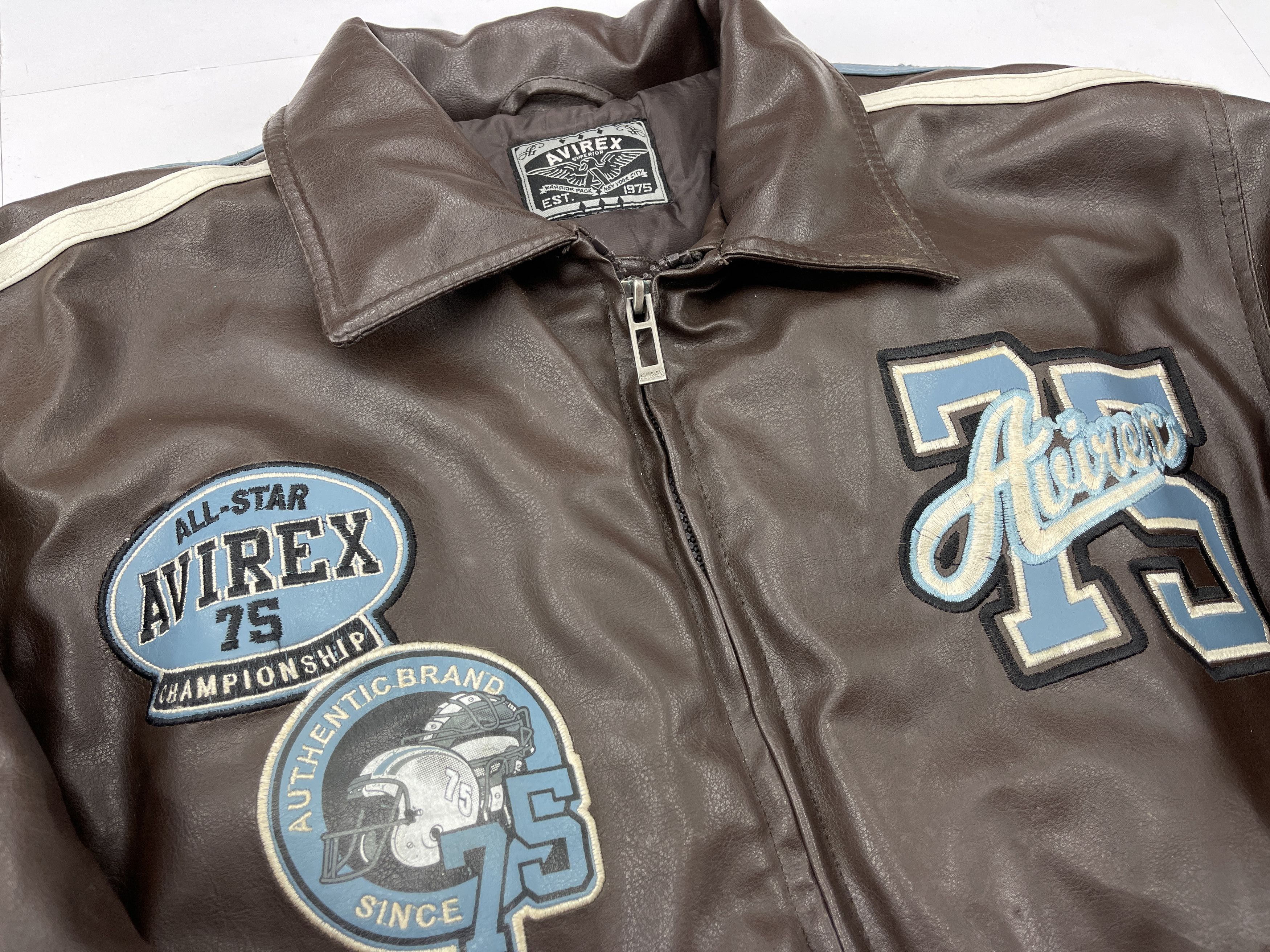 Avirex AVIREX faux leather jacket, vintage, 90s hip hop 1990s M Size US M / EU 48-50 / 2 - 15 Thumbnail