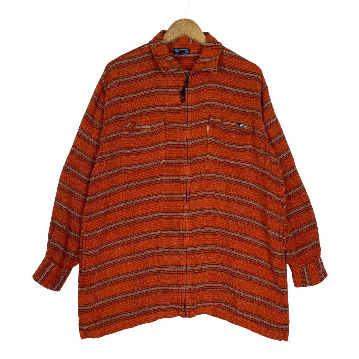 Japanese Brand Mosh Boarding Small Logo Stripe Design Zipper Sweater Size US L / EU 52-54 / 3 - 1 Thumbnail