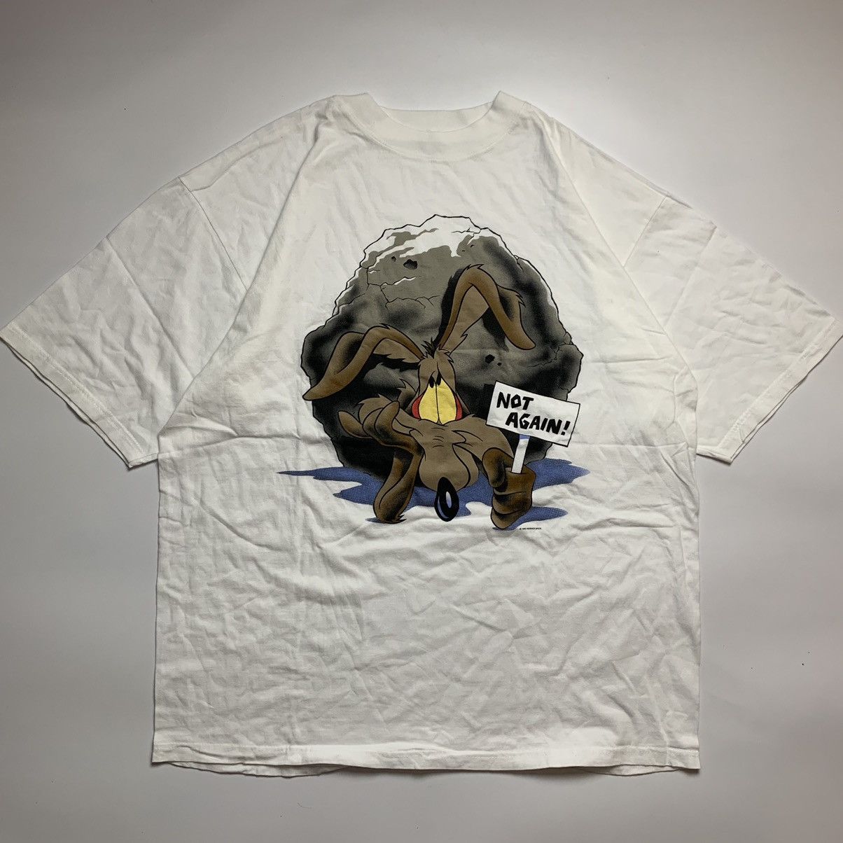 Cartoon Network Vintage 1995 Wile E. Coyote “Not Again!” Warner Bros. Size US XL / EU 56 / 4 - 1 Thumbnail