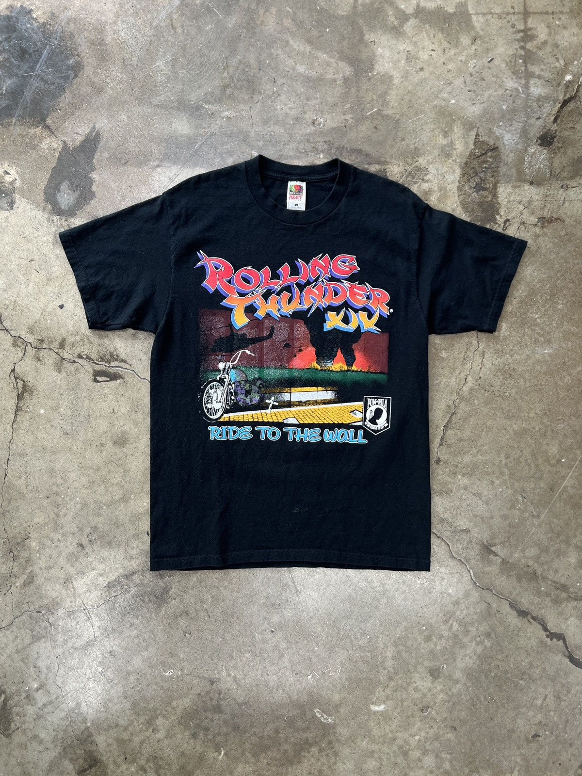 Harley Davidson Vintage 2001 PowMia Rolling Thunder Motorcycle Tee Large Size US L / EU 52-54 / 3 - 2 Thumbnail