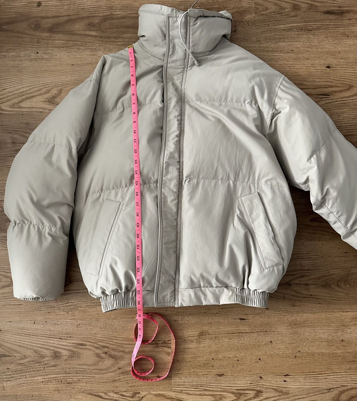 image of Essentials Grey Puffer Jacket, Men's (Size Small)